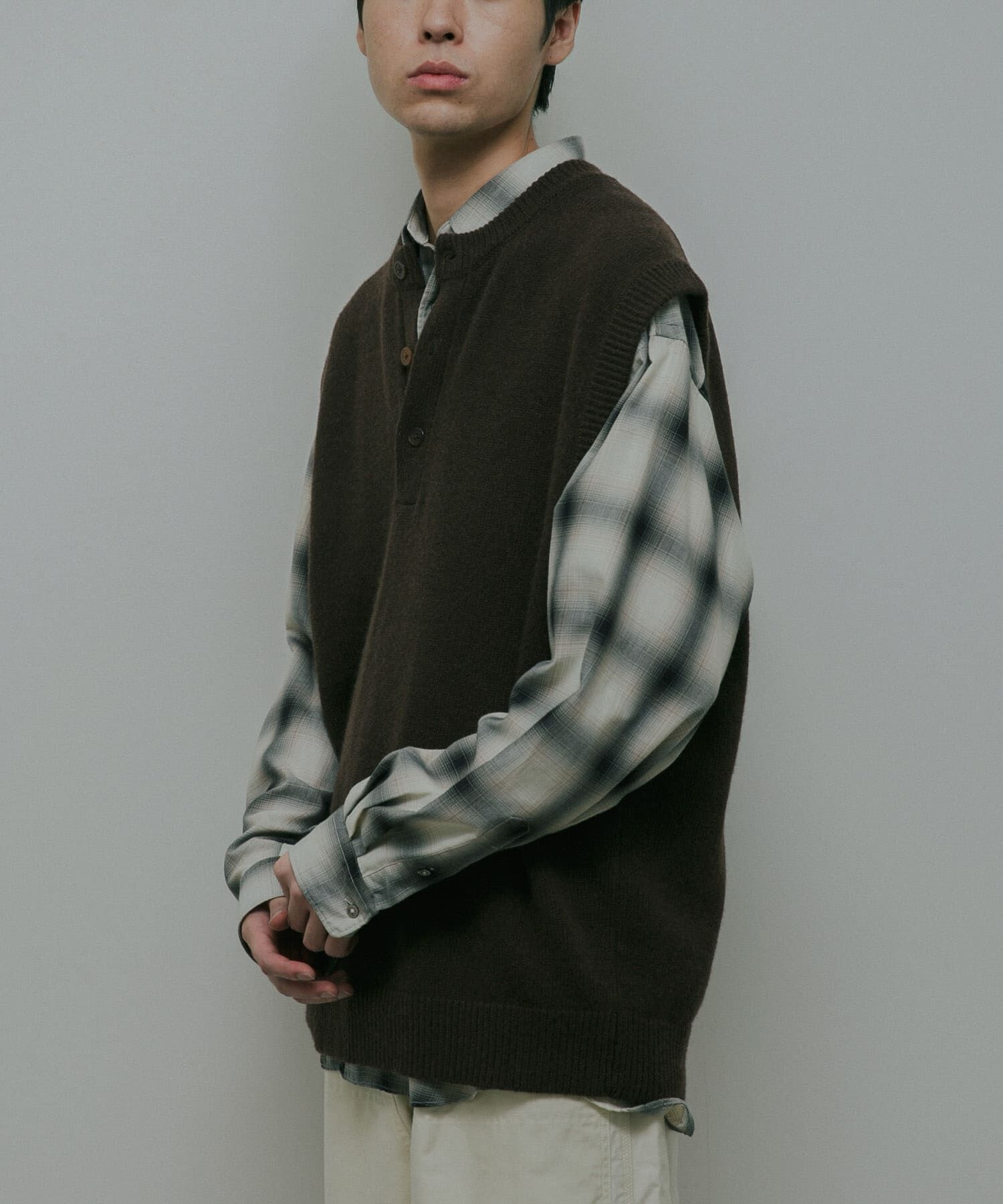 URBAN RESEARCH DOORS「Lamb Wool Knit Vest」|ベスト・ジレ|