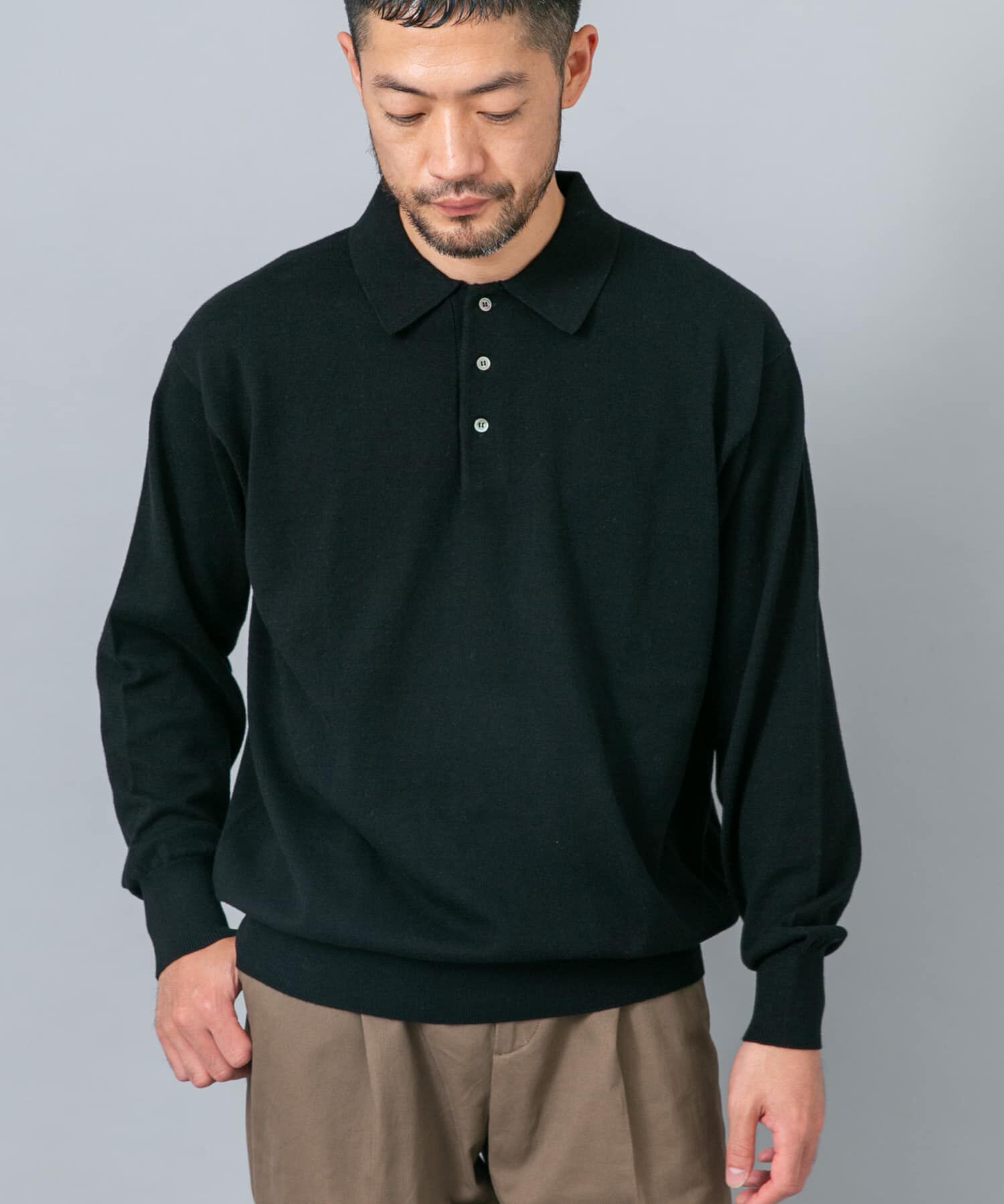 URBAN RESEARCH ROSSO「『イージーケア』コットンカシミヤニットポロシャツ」|ニット・セーター|