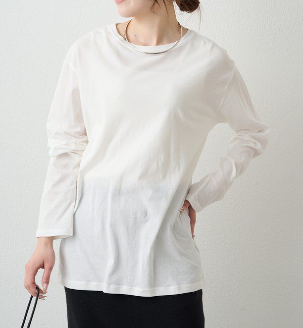  「コットンシアーカットソー」|Tシャツ・カットソー|オフホワイト