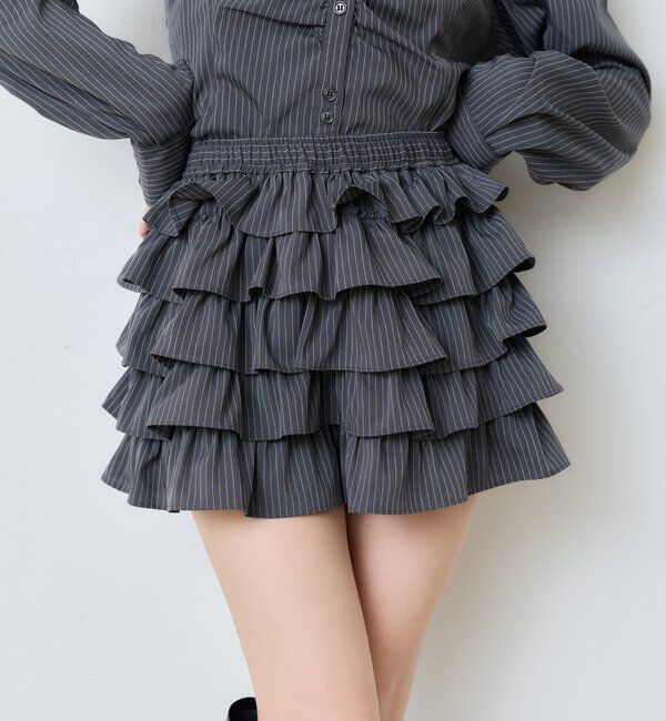  「【セットアップ可能】フリルショートパンツ」|その他|グレー系その他