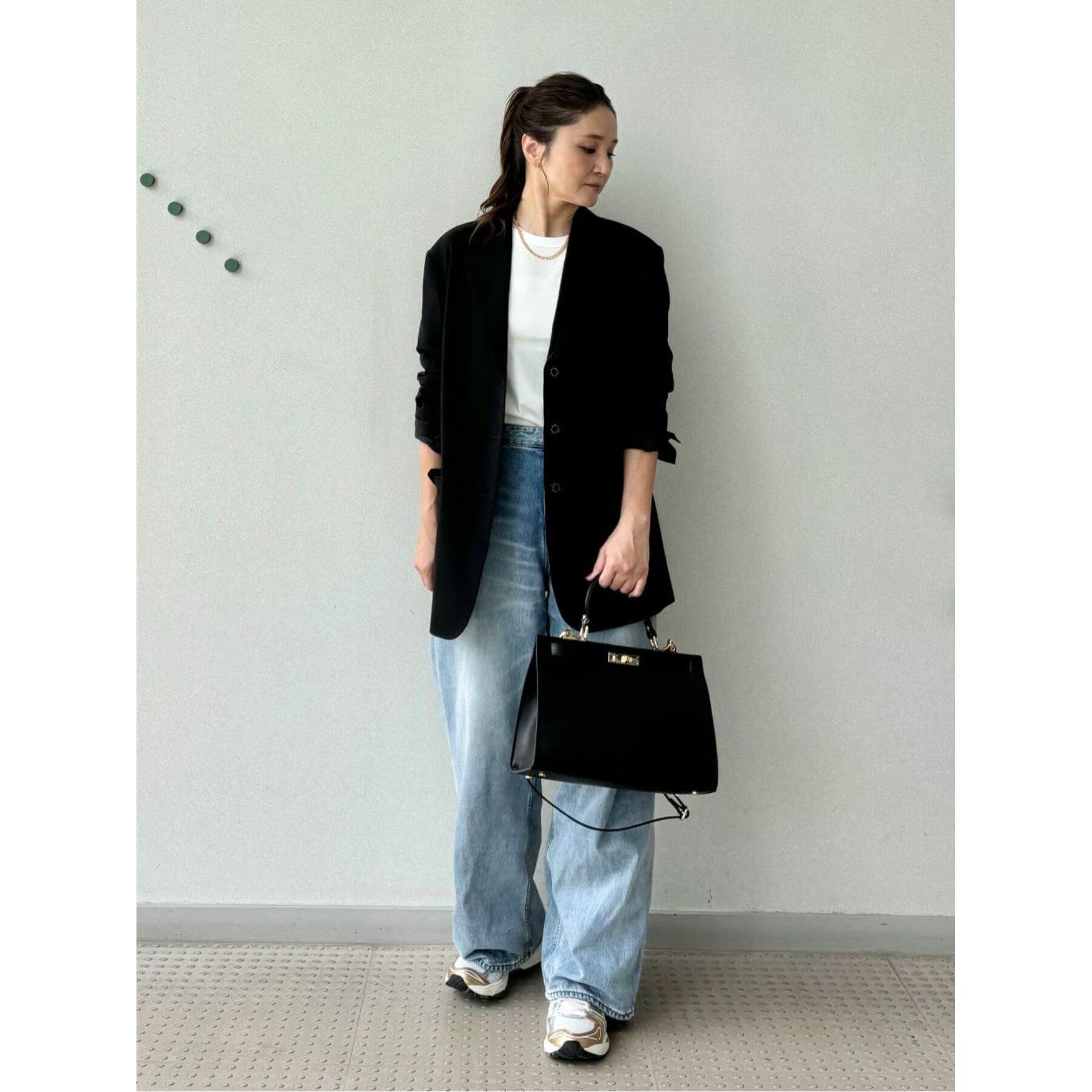DRESSTERIOR「ヴィンテージ加工ワイドデニムパンツ」|デニム|