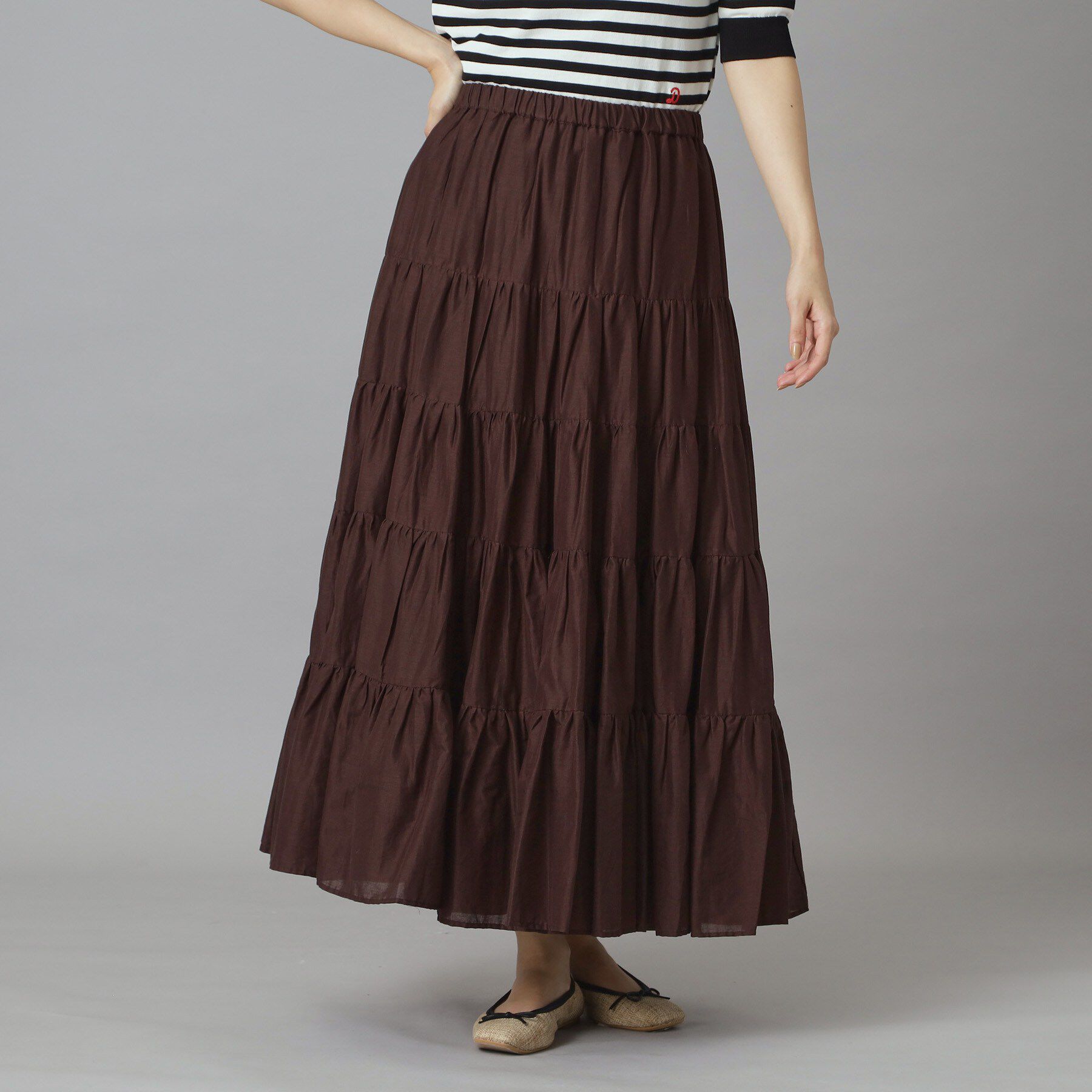 DRESSTERIOR「【再入荷】コットンボイルティアードスカート」|スカート|