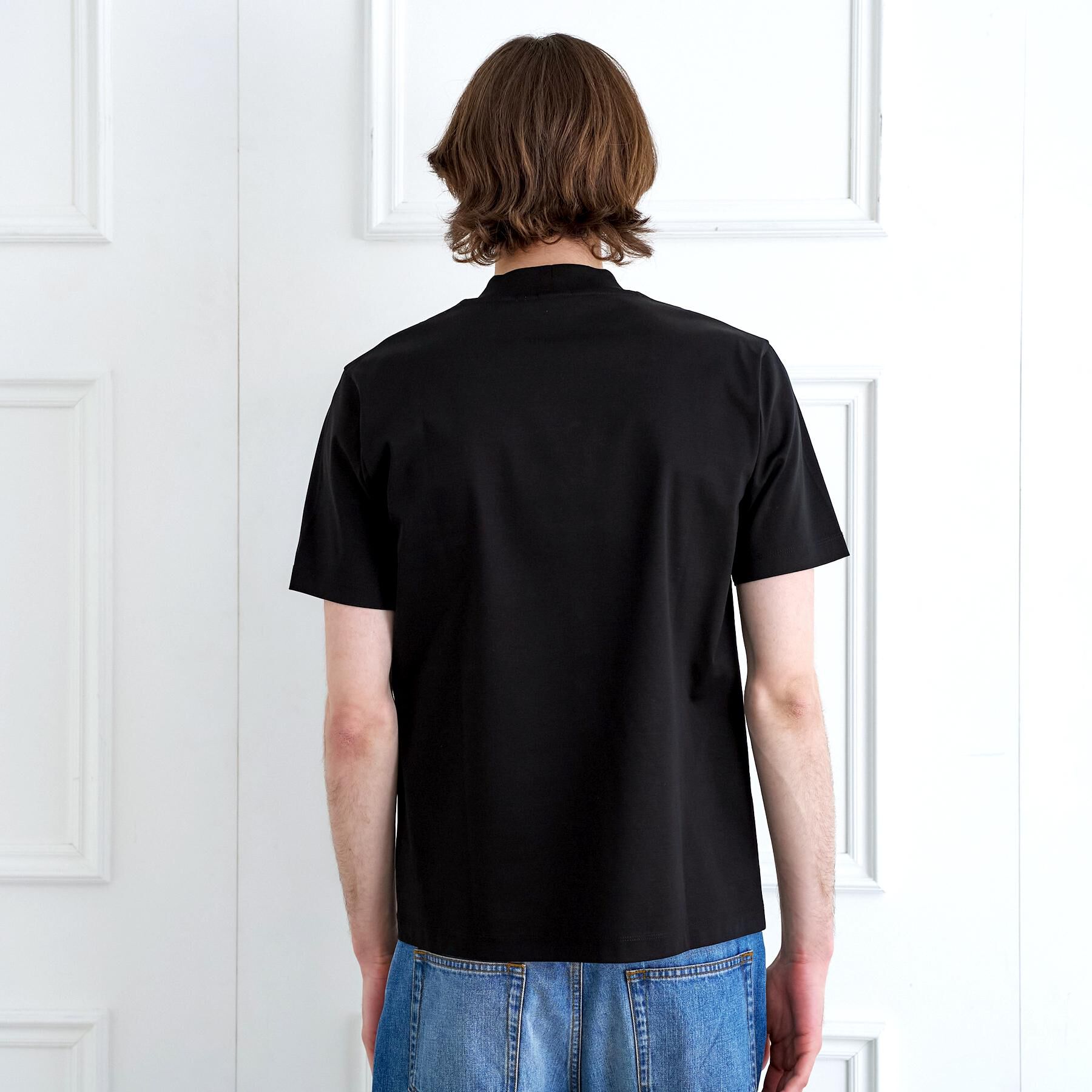 DRESSTERIOR「【接触冷感／抗菌防臭／消臭】ICE CLEAR COTTON モックネックTシャツ」|Tシャツ・カットソー|