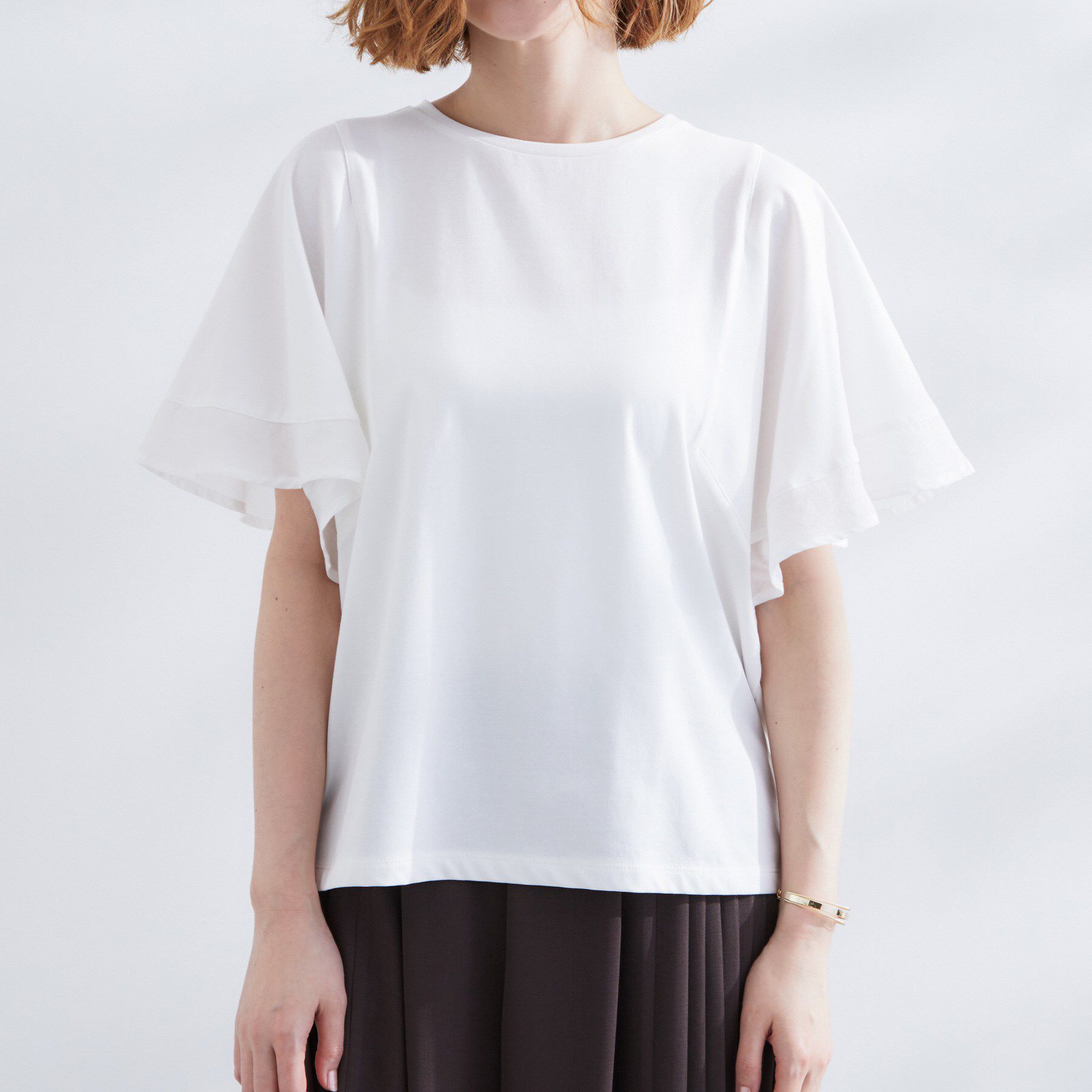 grove「【UVカット/二の腕カバー】1枚で着映えするフレアスリーブデザイン」|Tシャツ・カットソー|