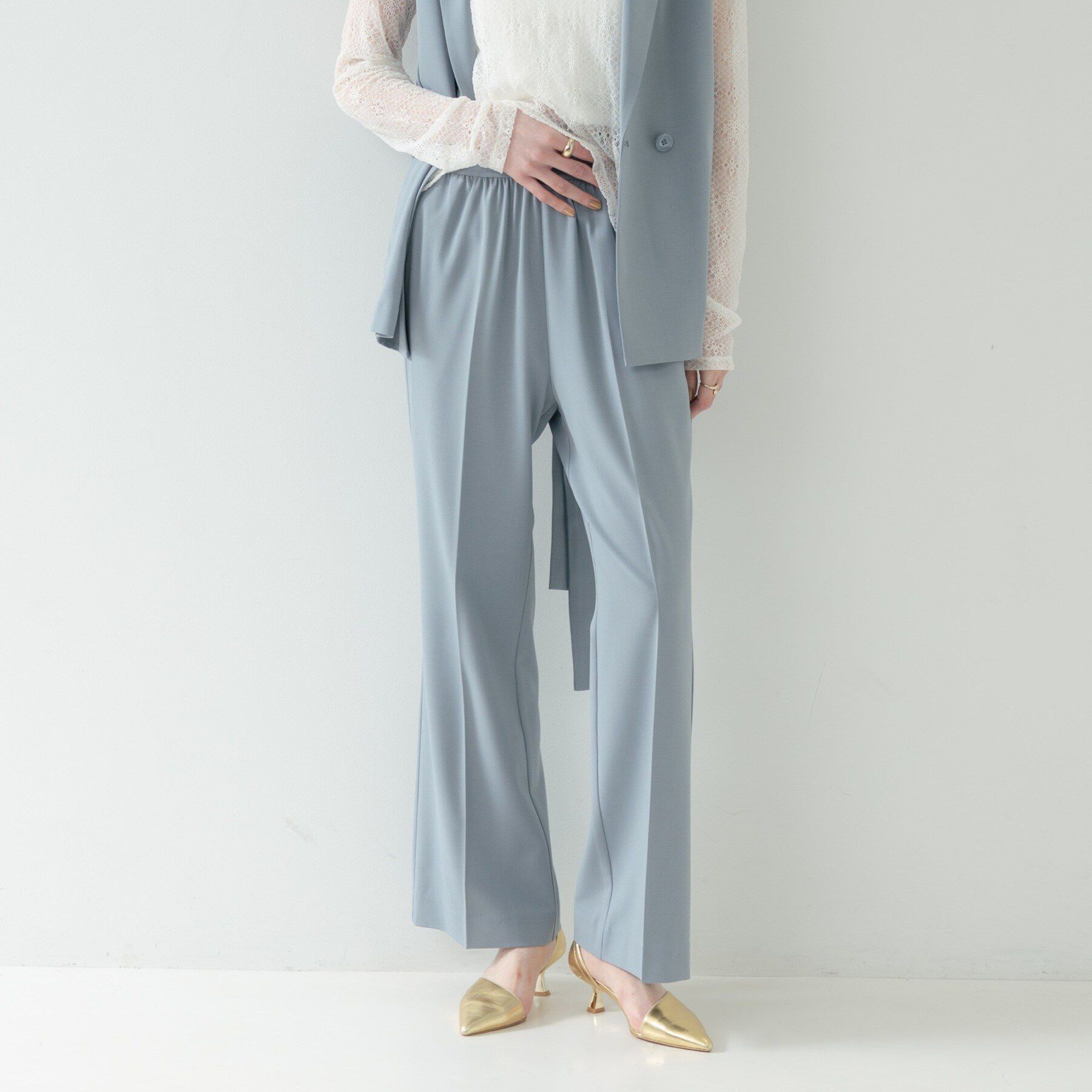 GALLEST「Comfy SET UP｜ストレートフレアパンツ【セットアップ対応／通勤／カセット服／接触冷感／UV」|その他|