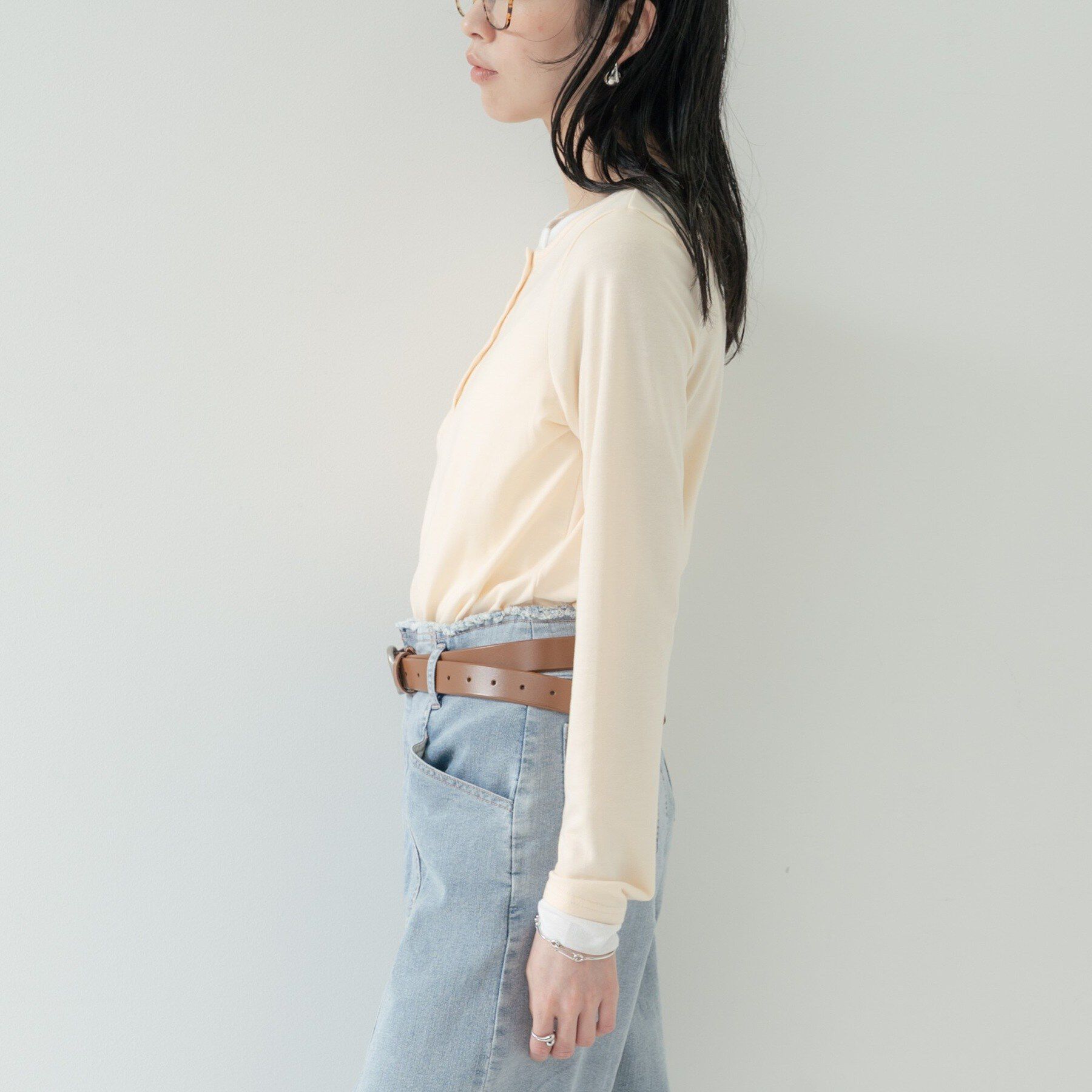 GALLEST「バイカラーヘンリーネックカットソー」|Tシャツ・カットソー|