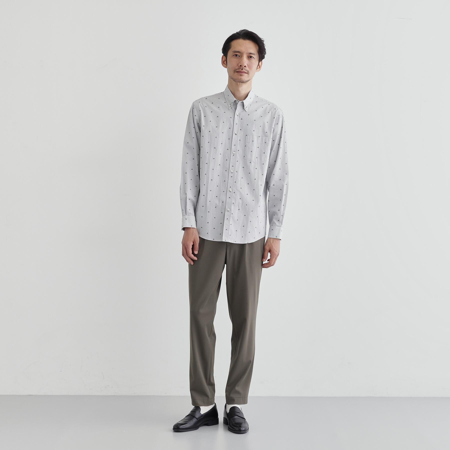 TAKEO KIKUCHI「ハットモチーフ ジャカード ストライプ シャツ」|シャツ・ブラウス|
