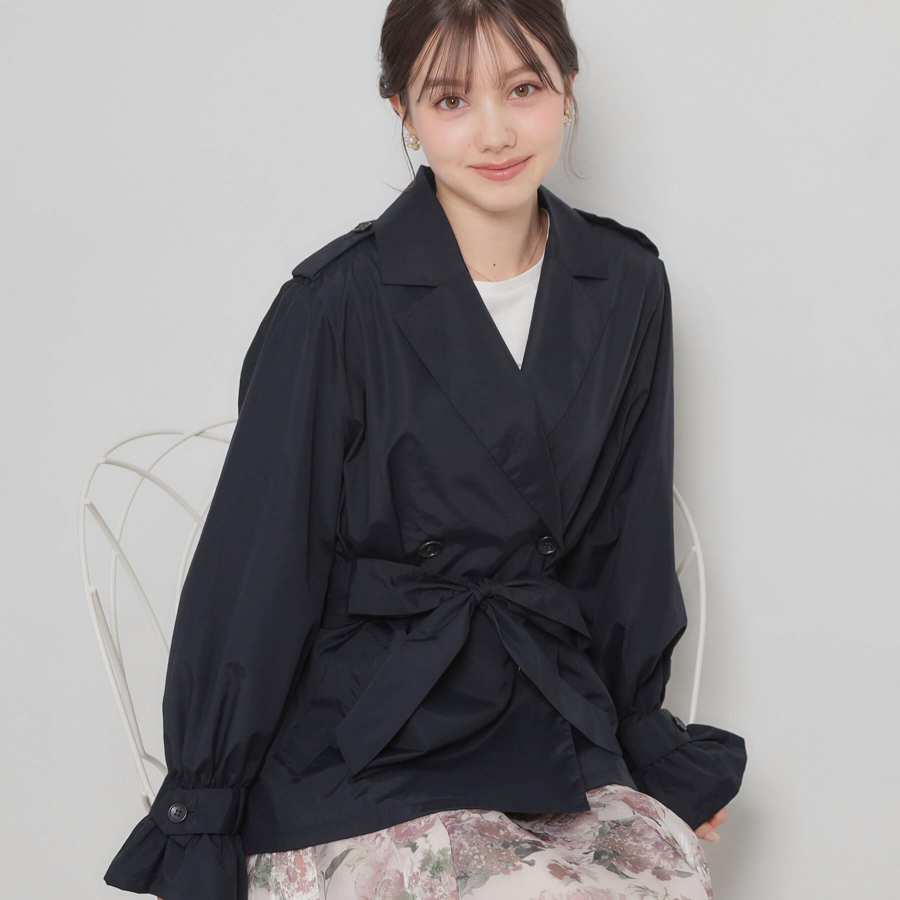 Couture broach「【撥水・洗える】ハーフ トレンチコート」|トレンチコート|