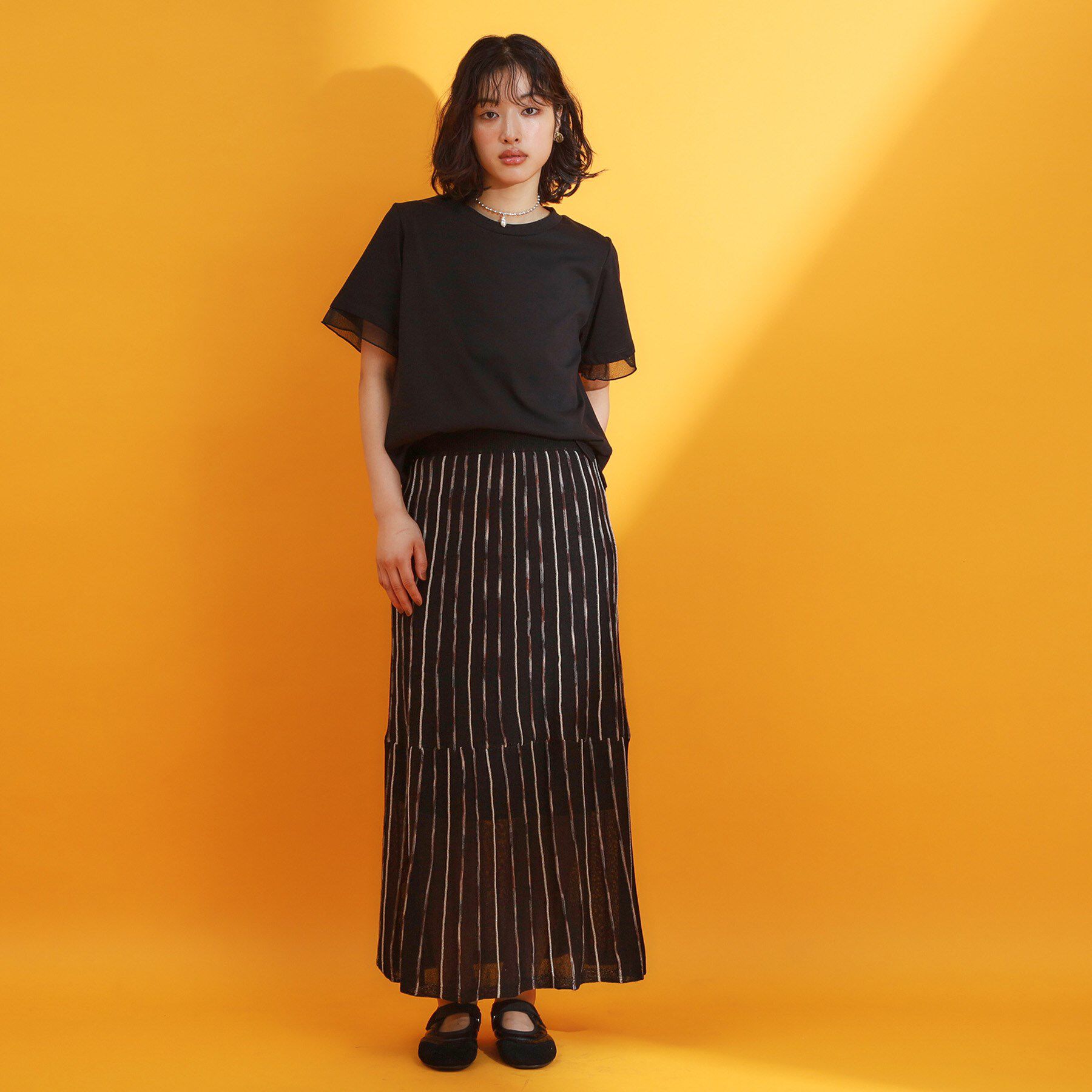 THE SHOP TK「【ひんやり/UV/洗濯機OK】袖シアーTシャツ」|Tシャツ・カットソー|
