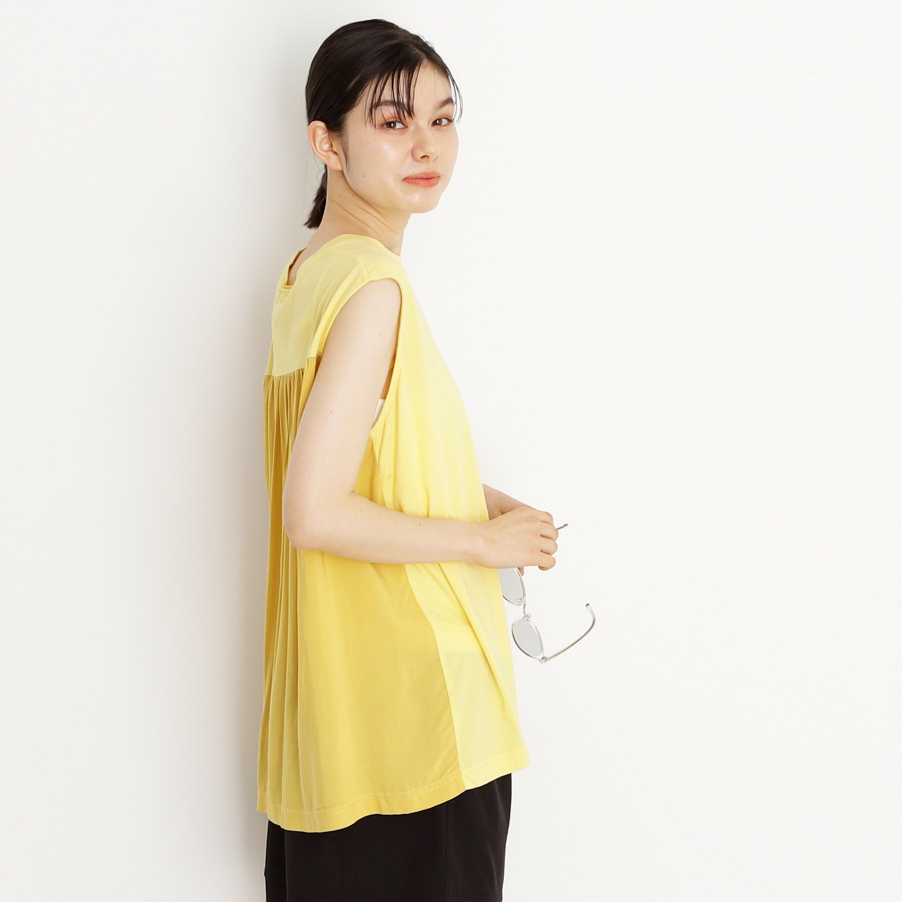 THE SHOP TK「異素材切替フォトプリントTシャツ【洗える】」|Tシャツ・カットソー|
