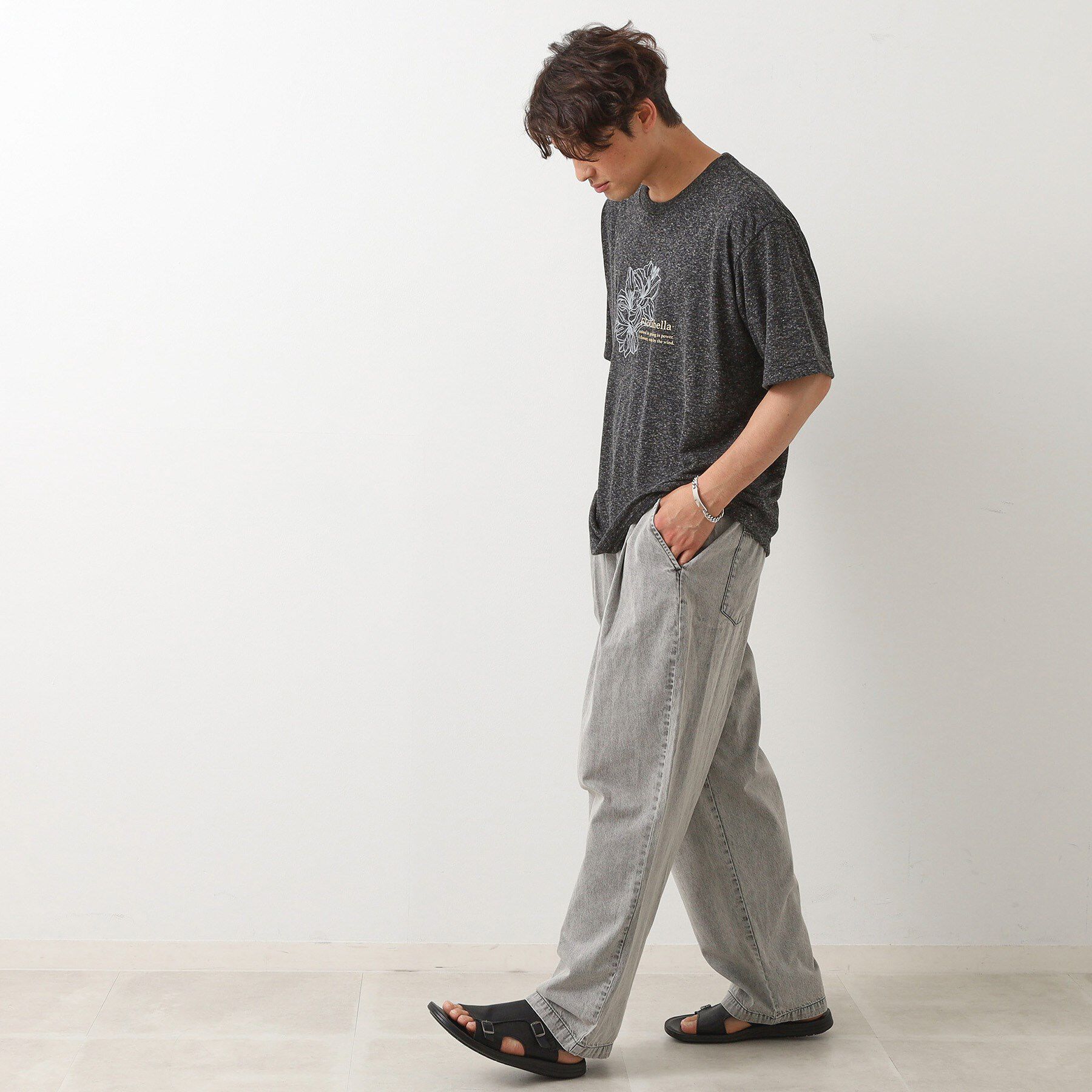 THE SHOP TK「ポリ麻刺繍半袖Tシャツ」|Tシャツ・カットソー|