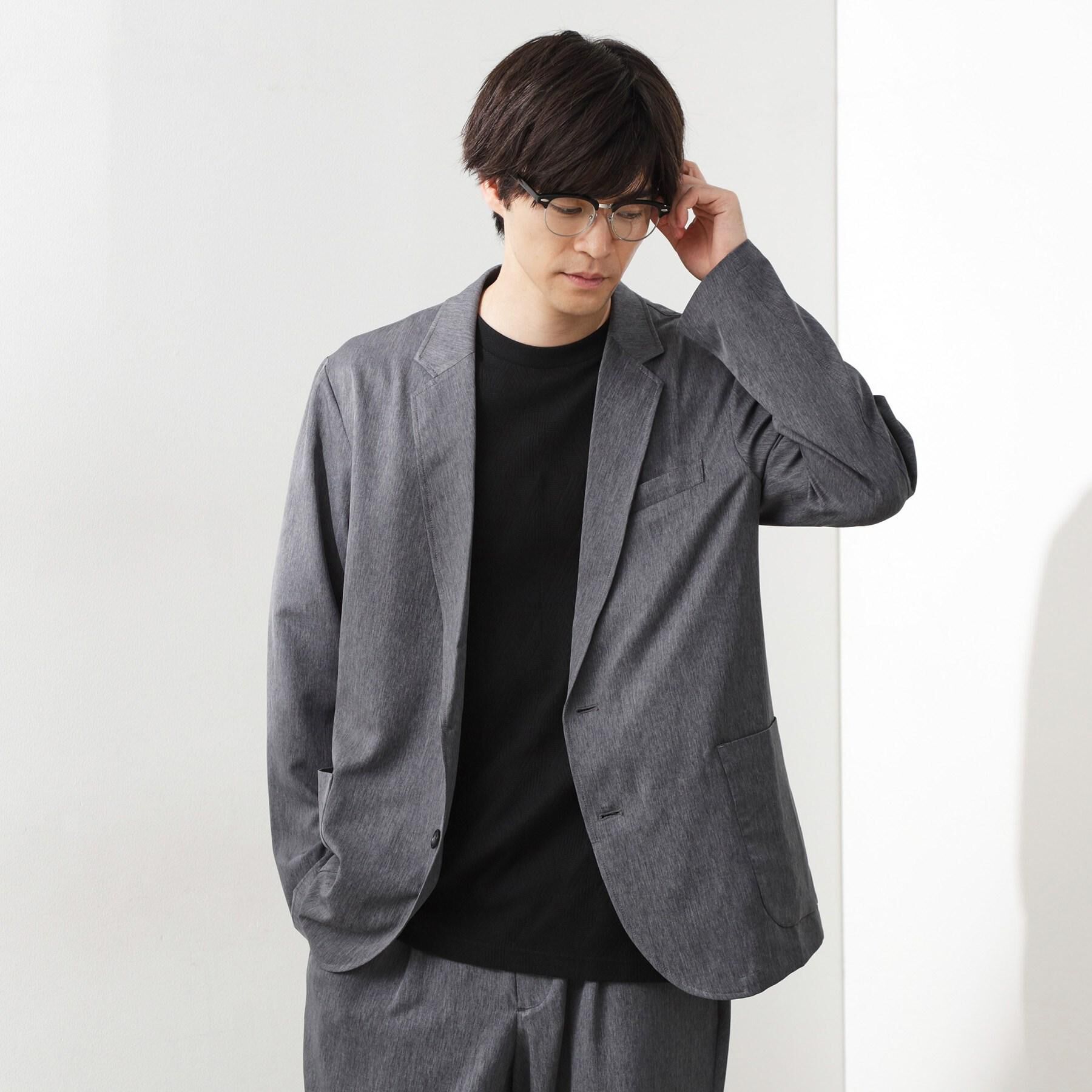 THE SHOP TK「スムースファイバーリラックスジャケット 【セットアップ可／UVカット／イージーケア／洗濯機OK】」|テーラードジャケット|