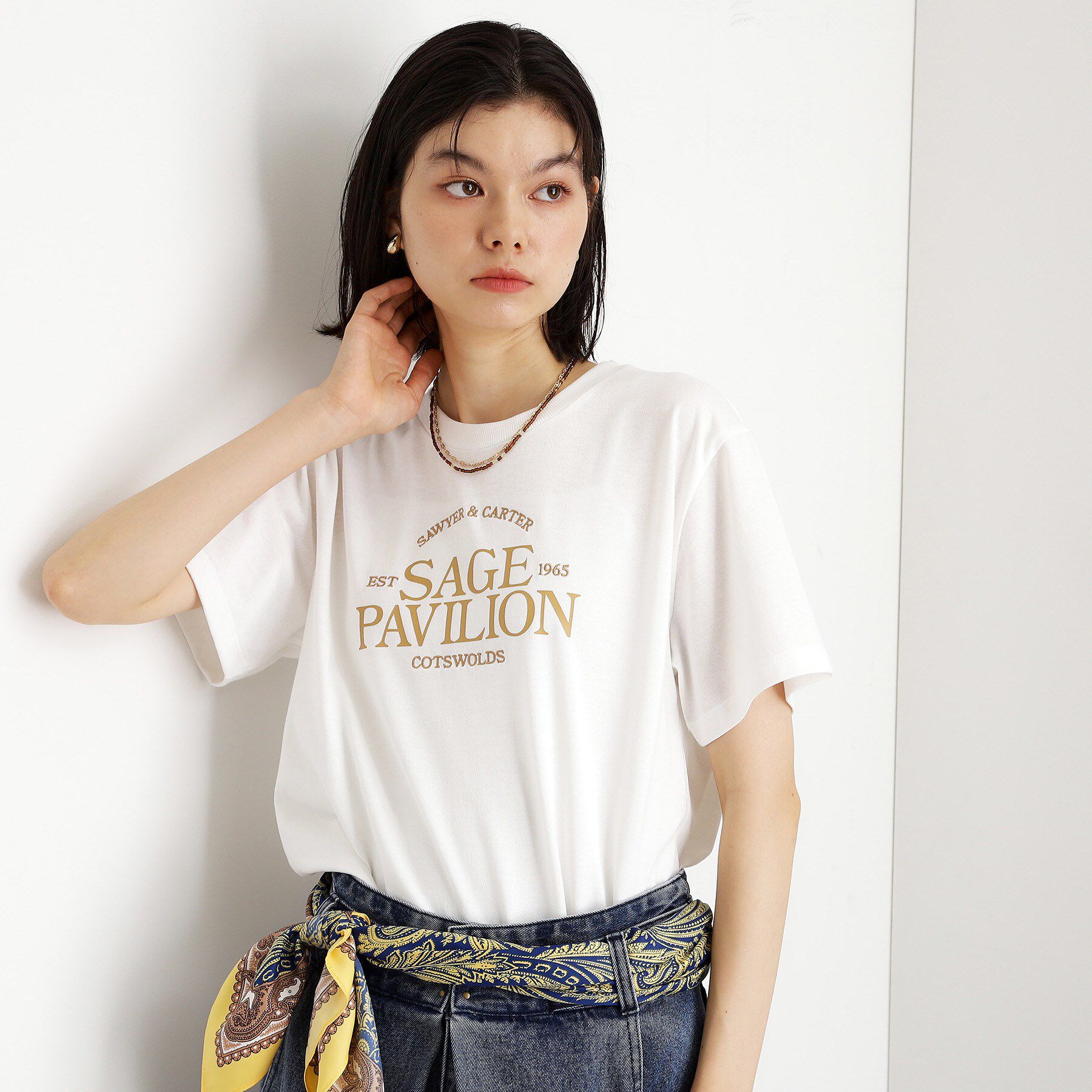 THE SHOP TK「カレッジ＆フォトプリントTシャツ【洗濯機OK】」|Tシャツ・カットソー|