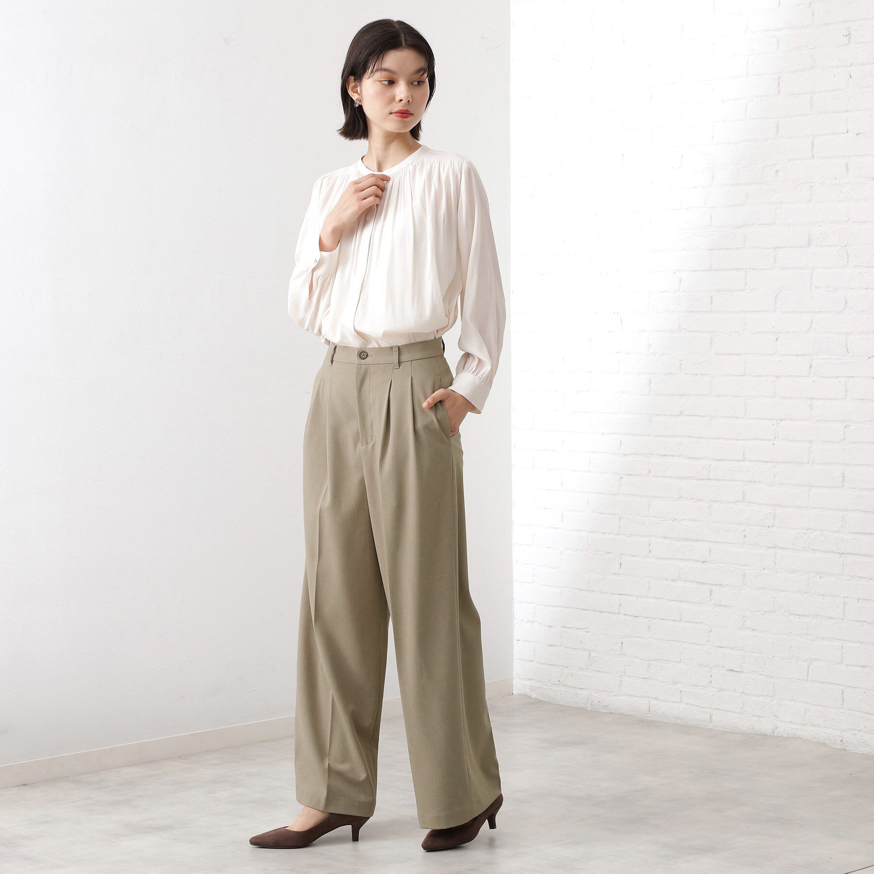 THE SHOP TK「【きれいめもカジュアルもお任せ】2タックワイドパンツ【セットアップ可】」|その他|
