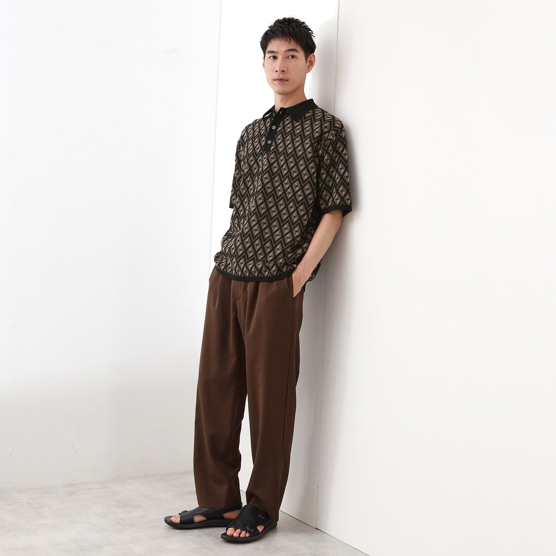 THE SHOP TK「ジオメニットポロシャツ　【洗濯機OK】」|ポロシャツ|