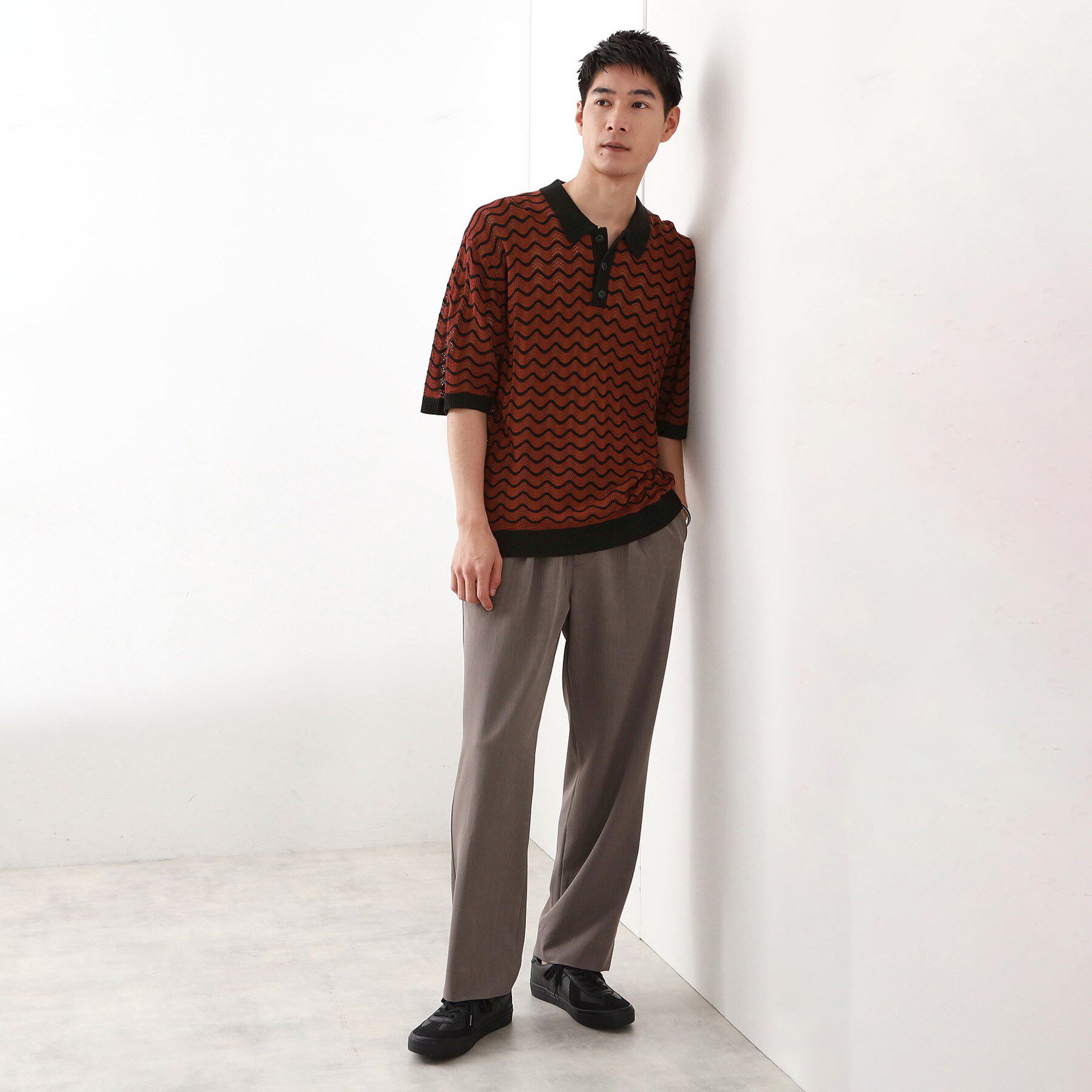 THE SHOP TK「サマーニットポロシャツ　【毛玉になりにくい/洗濯機OK】」|Tシャツ・カットソー|