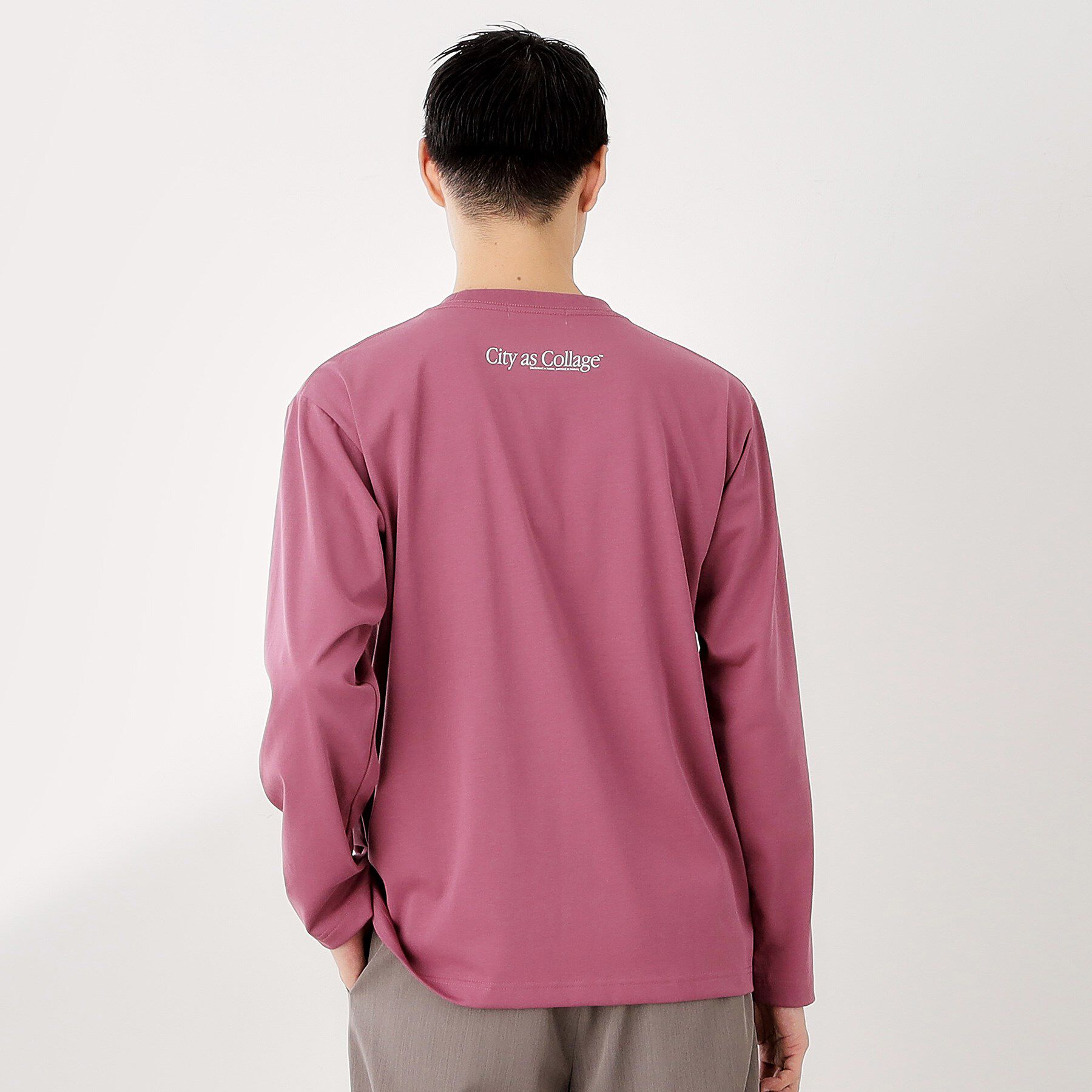THE SHOP TK「フォトグラフプリント長袖Tシャツ【洗濯機OK】」|Tシャツ・カットソー|