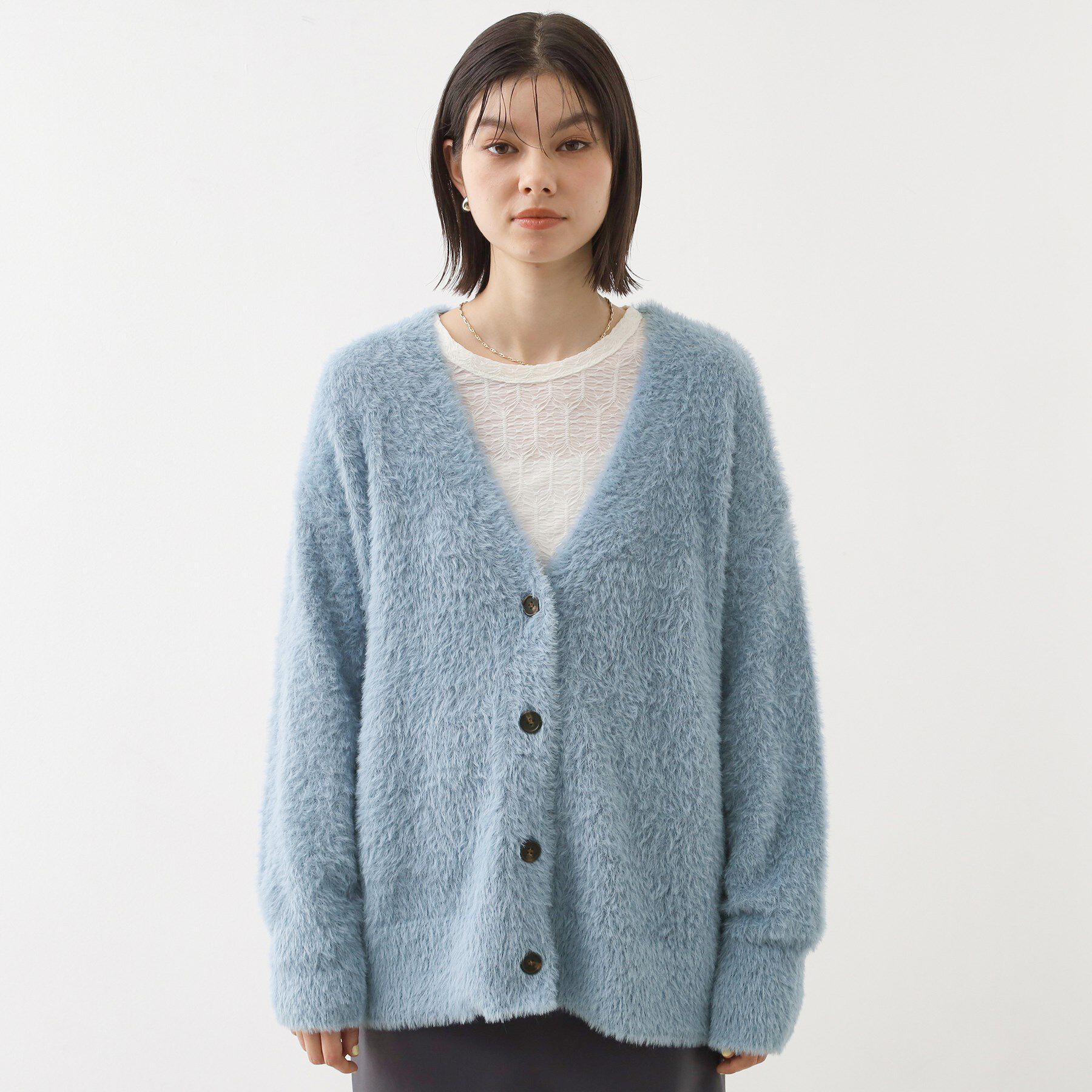 THE SHOP TK「【ふわふわあったか】フェザーカーディガン」|カーディガン|