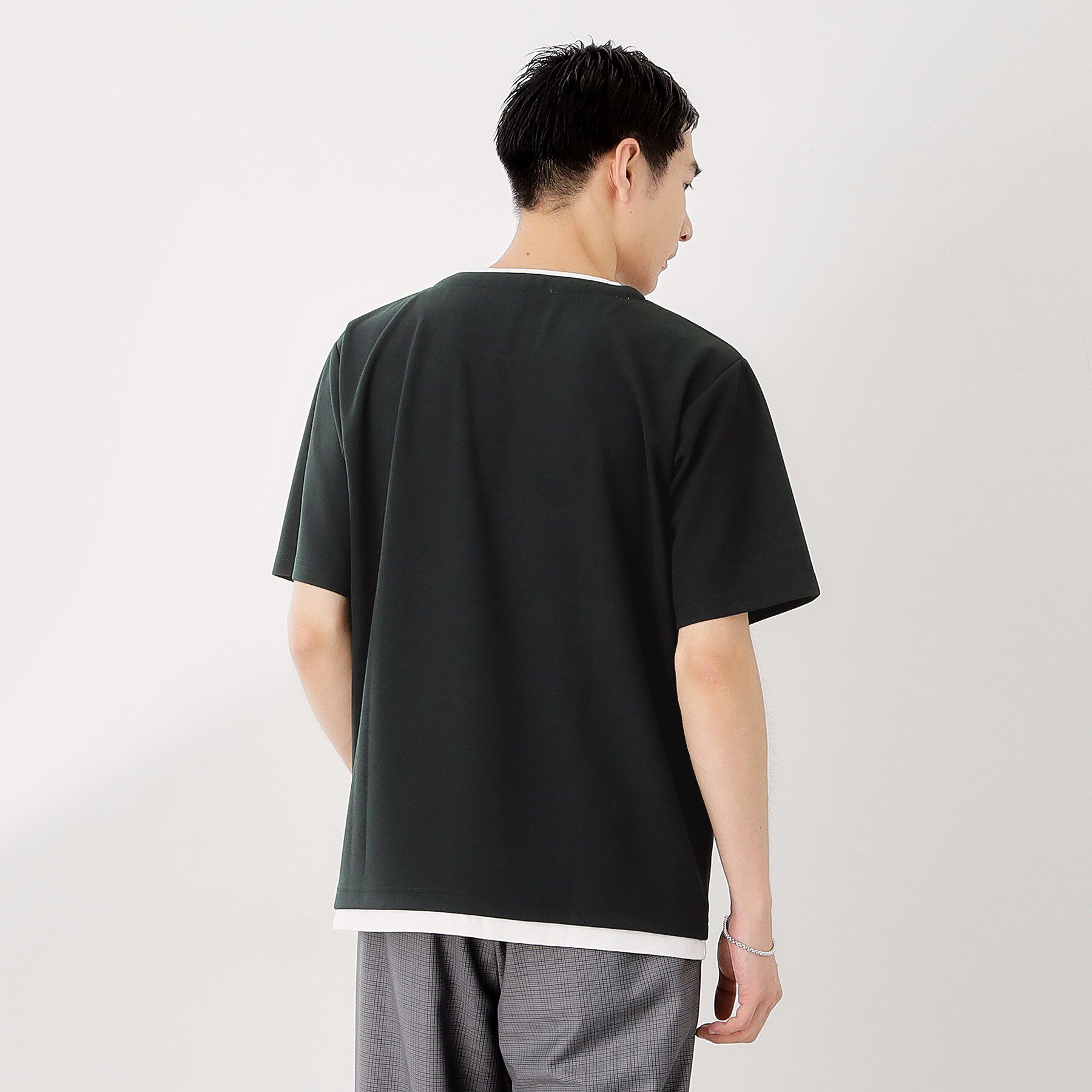 THE SHOP TK「ツイルキーネック半袖Tシャツ」|Tシャツ・カットソー|