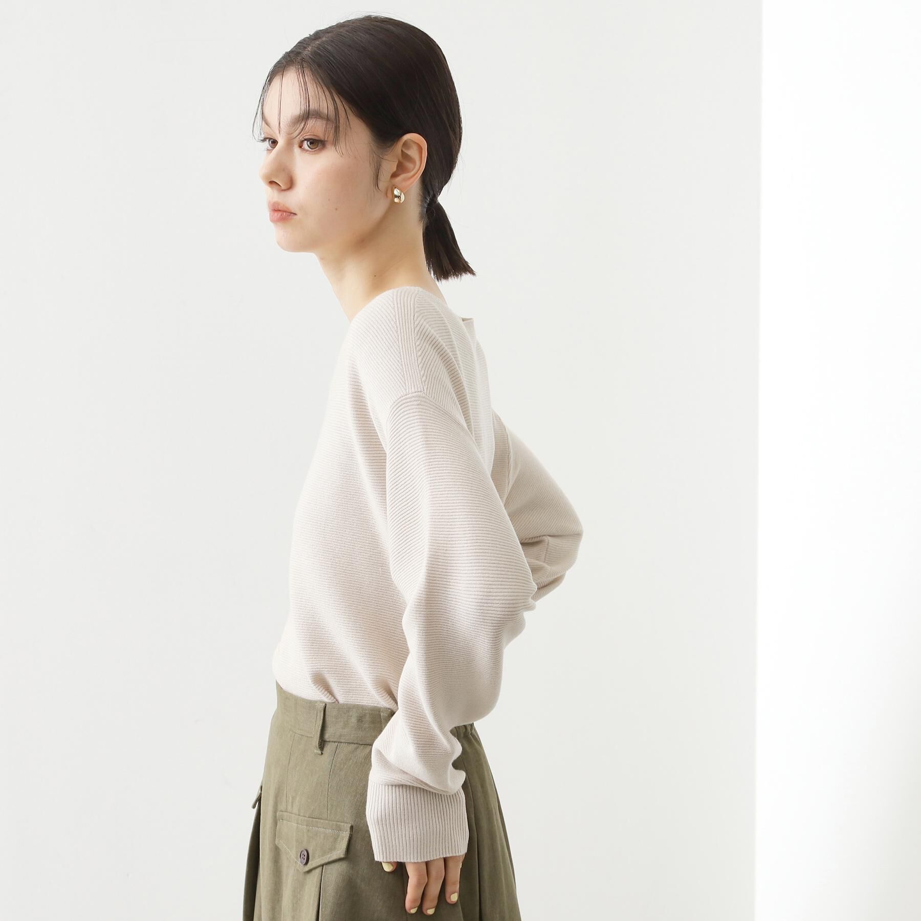 THE SHOP TK「【S-XLサイズ/選べる7色】どこから見ても美しい ガーターニット/毛玉になりにくい/洗濯機OK」|ニット・セーター|