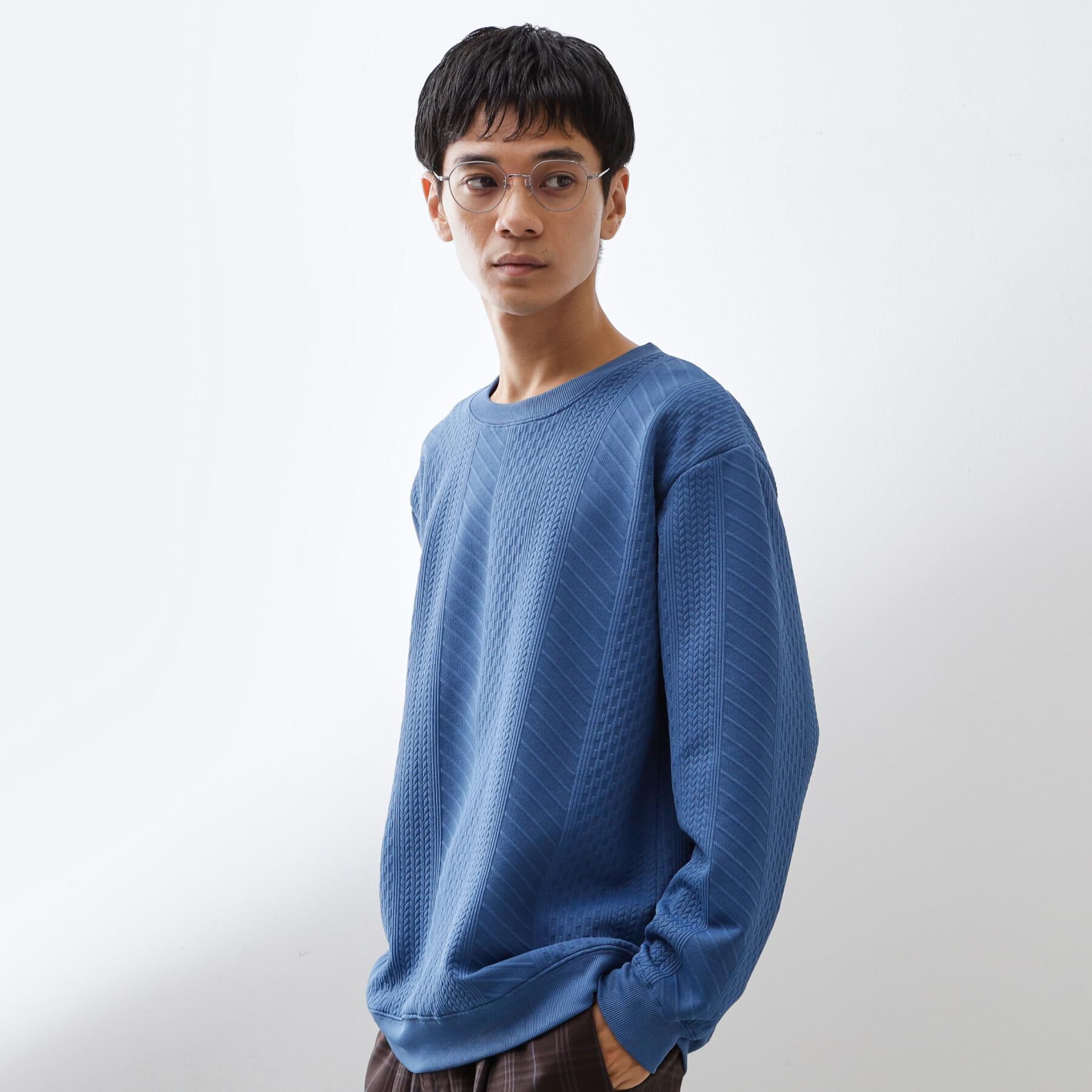 THE SHOP TK「【無地に飽きた方へ】ふくれジャカードスウェット　洗濯機OK/6色展開/ユニセックスでおすすめ！」|パーカー|