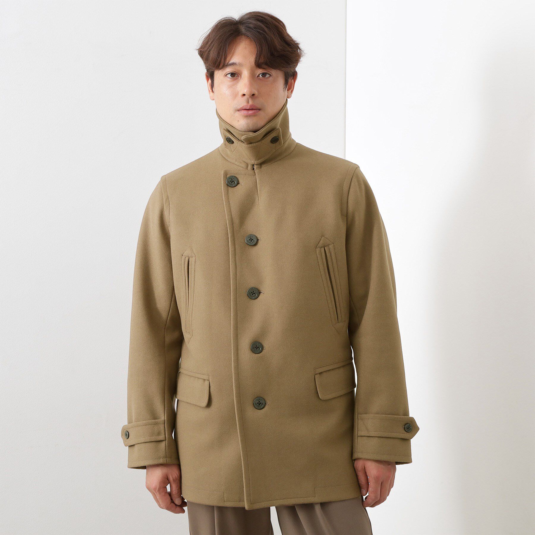 THE SHOP TK「ウーリックシングルPジャケット」|ピーコート|