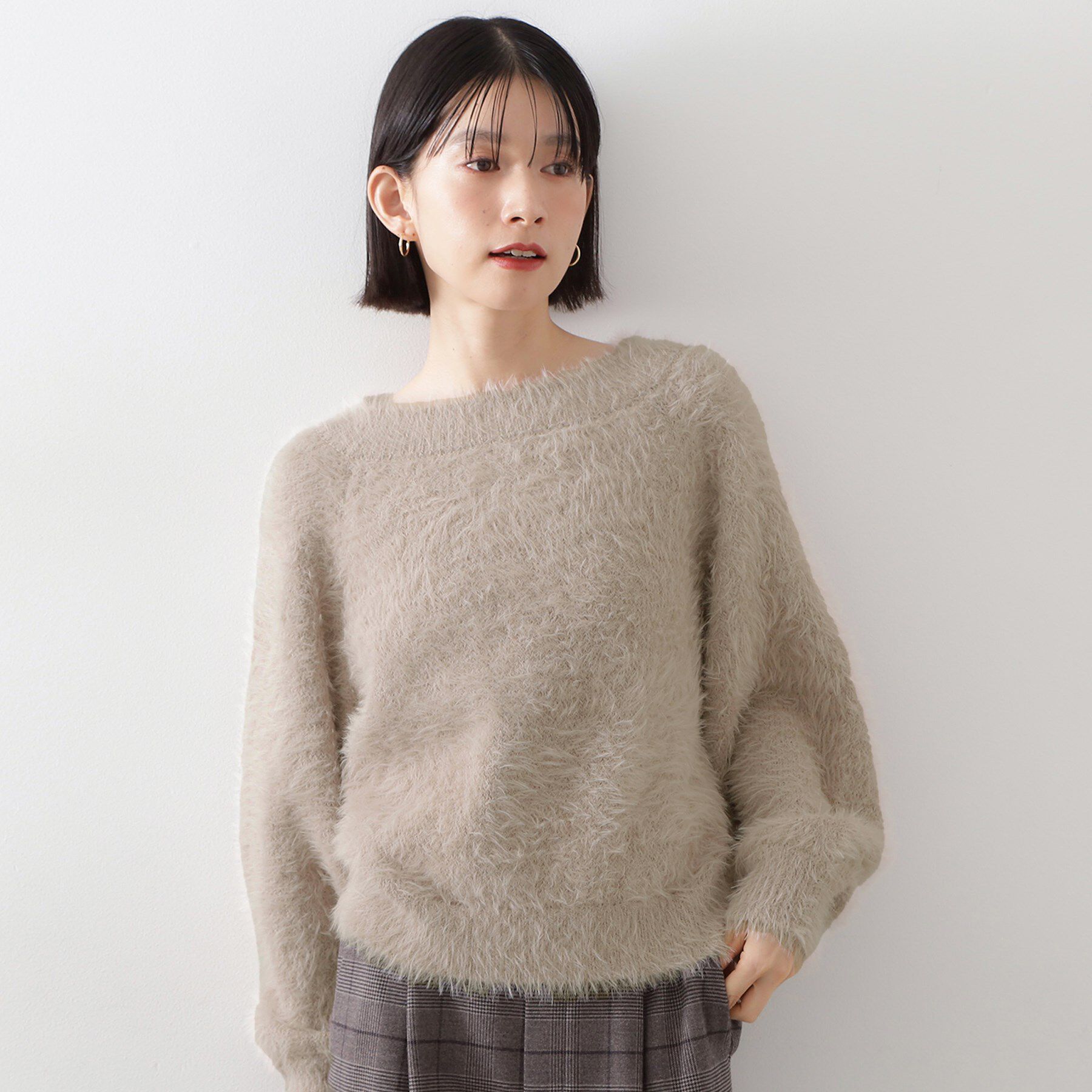 THE SHOP TK「着るたびときめく ふんわりフェザーシャギーニット」|ニット・セーター|