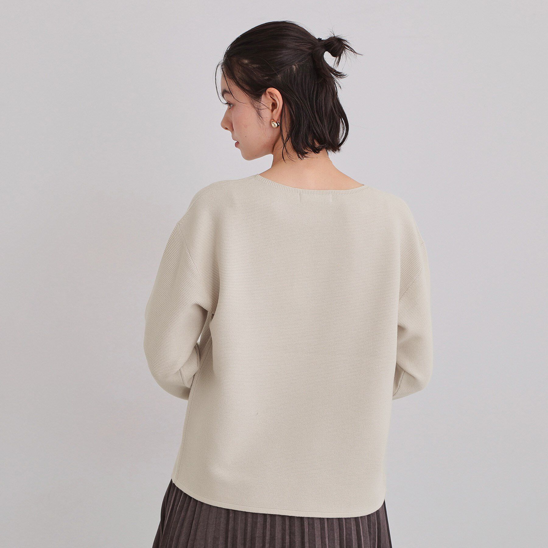THE SHOP TK「【S-XLサイズ/選べる6色】どこから見ても美しい ガーターニット/洗濯機OK」|ニット・セーター|