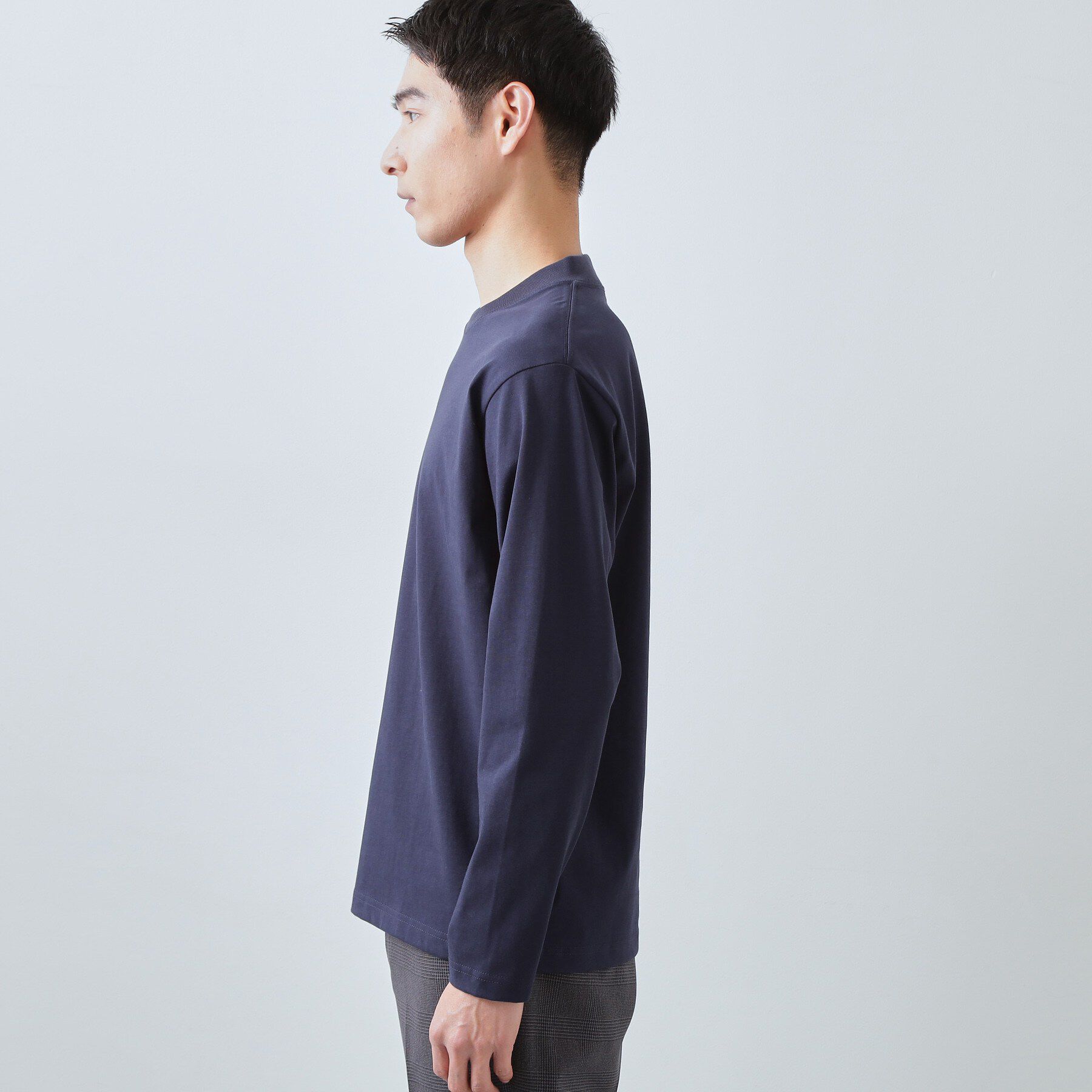 THE SHOP TK「【ジャケットインにもおすすめ】きれいめ長袖Tシャツ 洗濯機OK」|Tシャツ・カットソー|