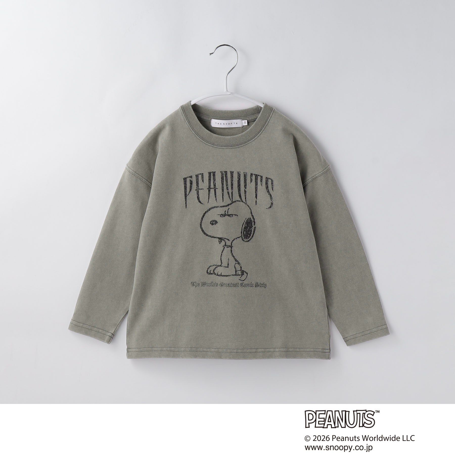 THE SHOP TK「【110－160】PEANUTS ／ ピーナッツ スヌーピー ヴィンテージ風プリント長袖Tシャツ」|Tシャツ・カットソー|