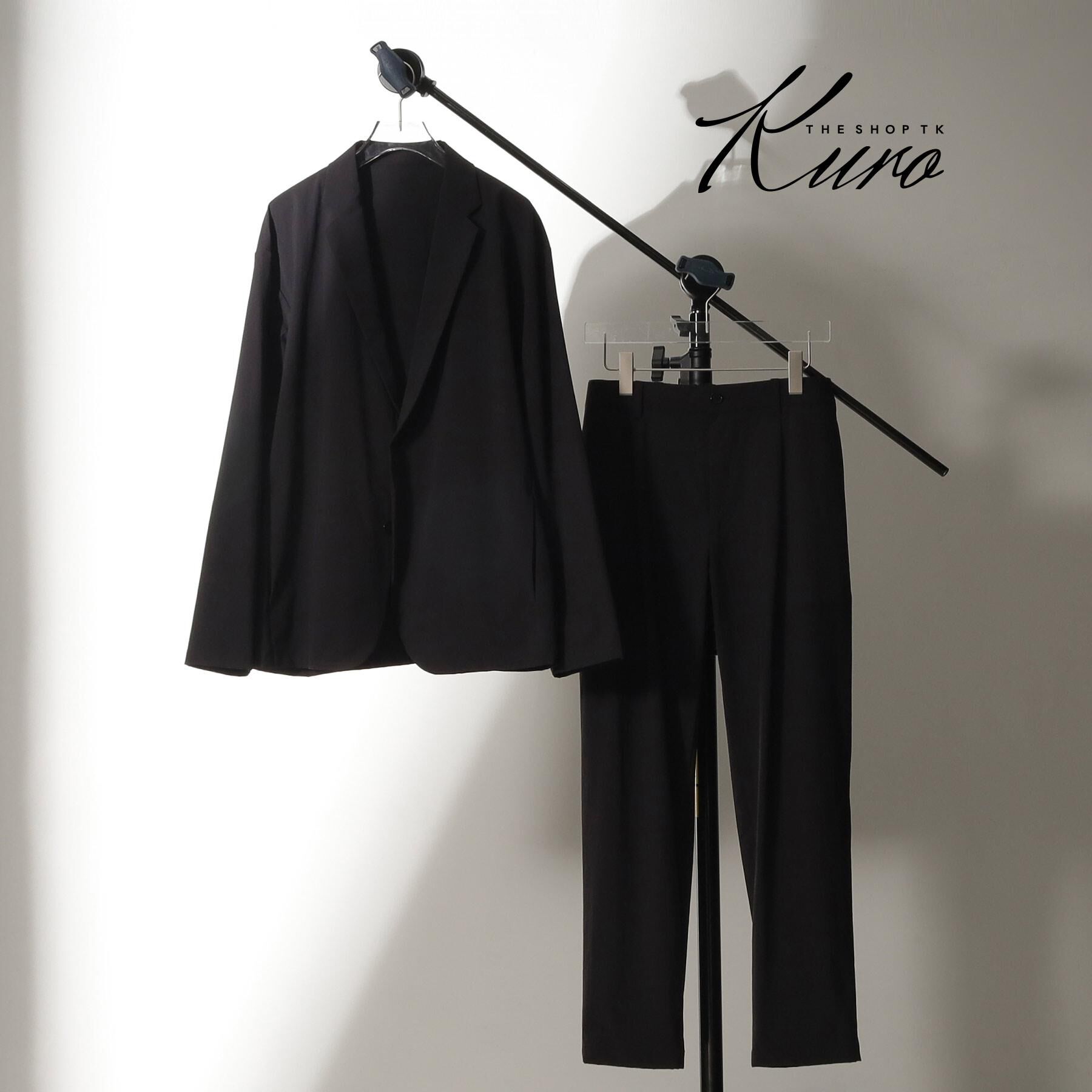 THE SHOP TK「《KURO》コーデュラナイロン  テーパードパンツ セットアップ可／防シワ／撥水／ストレッチ」|その他|
