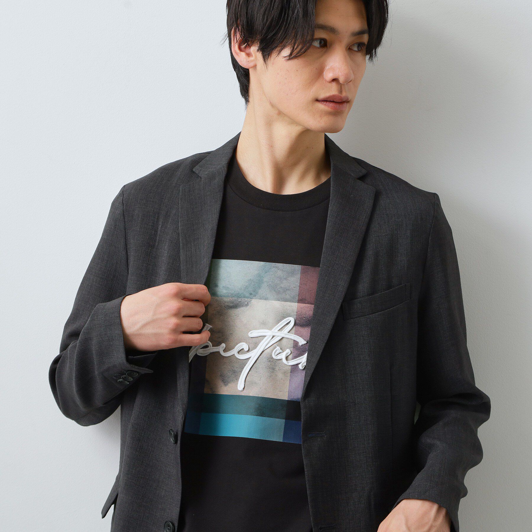 THE SHOP TK「【LINO FINE】リネンライク テーラードジャケット 吸水速乾/イージーケア/UVカット/洗濯機」|テーラードジャケット|