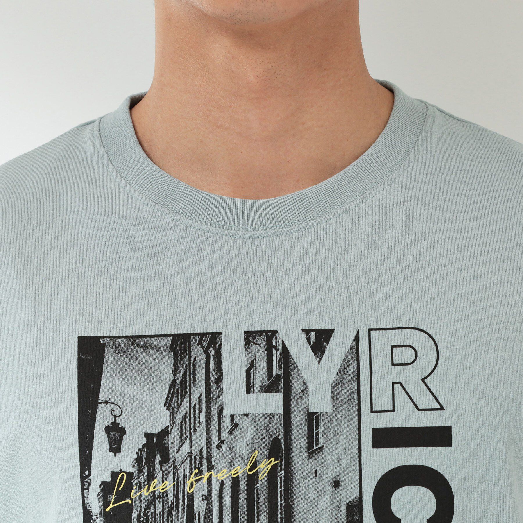 THE SHOP TK「【夏コーデの主役に】グラフィックコットン半袖Tシャツ CAT／LANDSCAPE」|Tシャツ・カットソー|