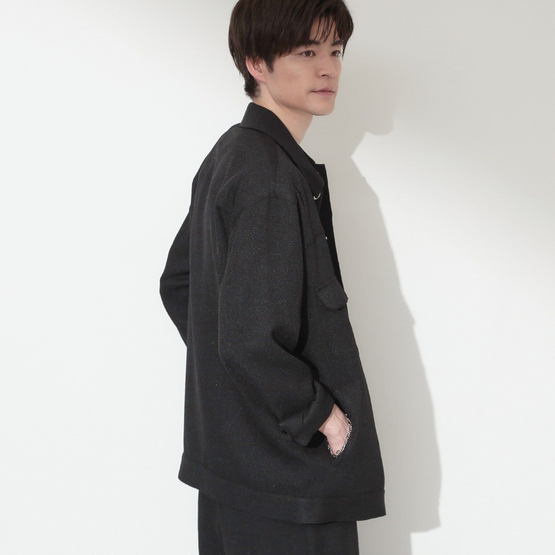 THE SHOP TK「パナマメッシュ シャツブルゾン 洗濯機OK／セットアップ可」|ブルゾン・スタジャン|