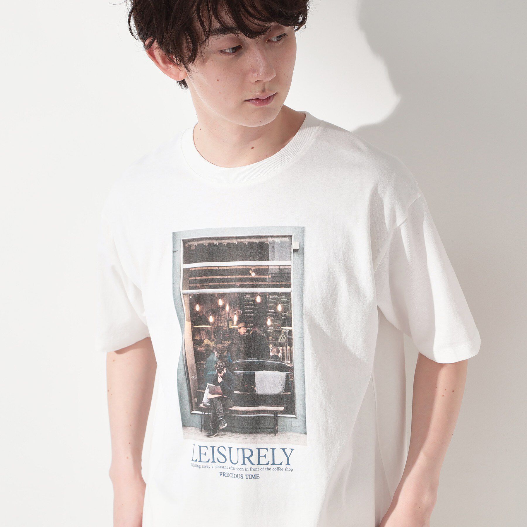 THE SHOP TK「モノクロ フォトグラフィー 半袖Tシャツ 洗濯機OK」|Tシャツ・カットソー|オフホワイト(003