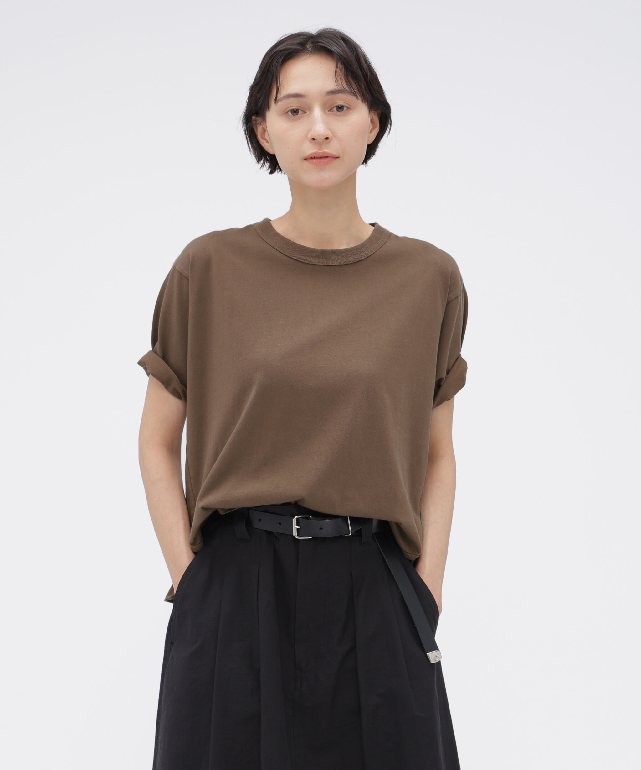 MHL.「FADED ROUGH COTTON JERSEY TOP」|Tシャツ・カットソー|TAN1