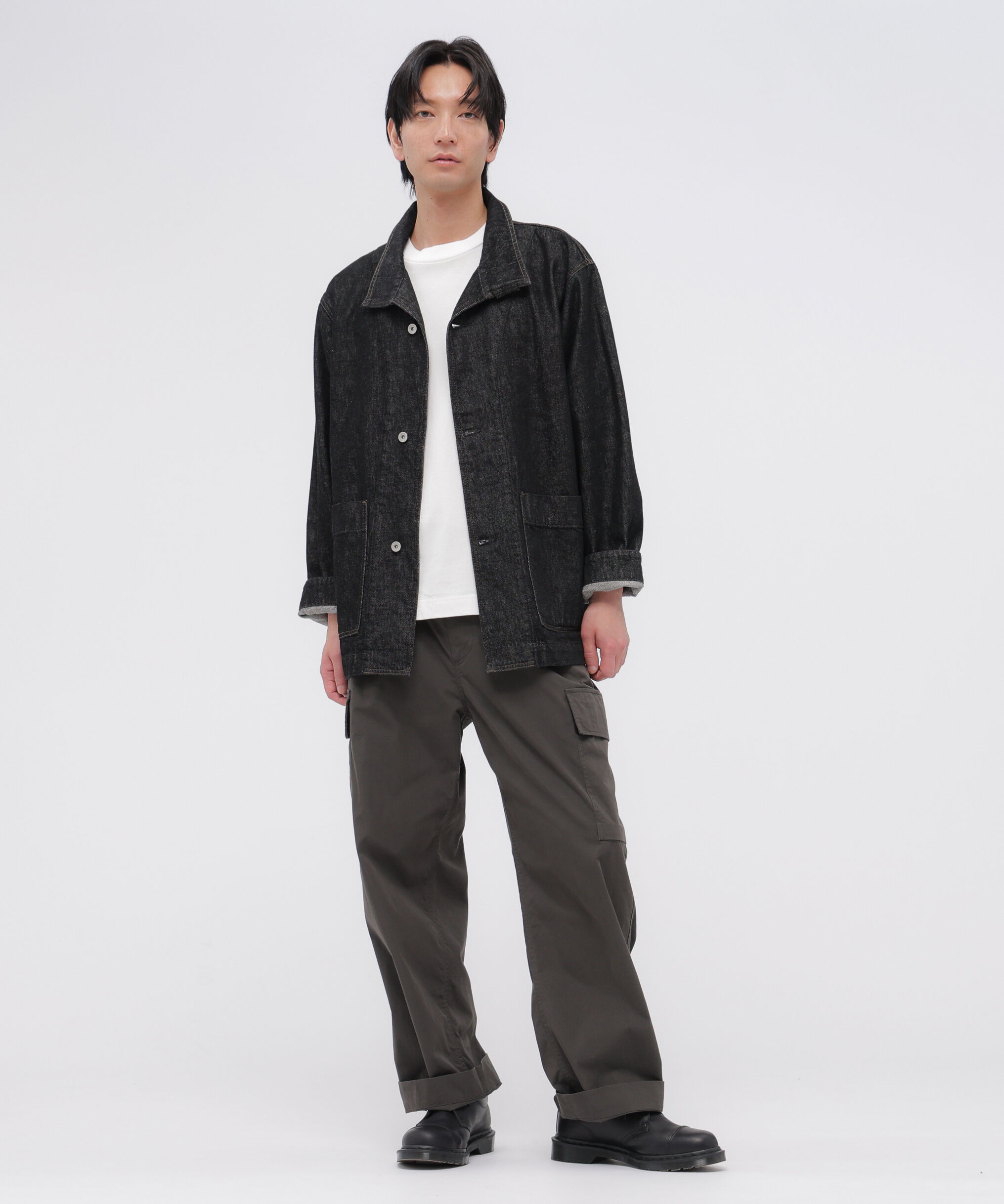 MHL.「WASHED COTTON NYLON TROUSERS」|その他|CHARCOAL3