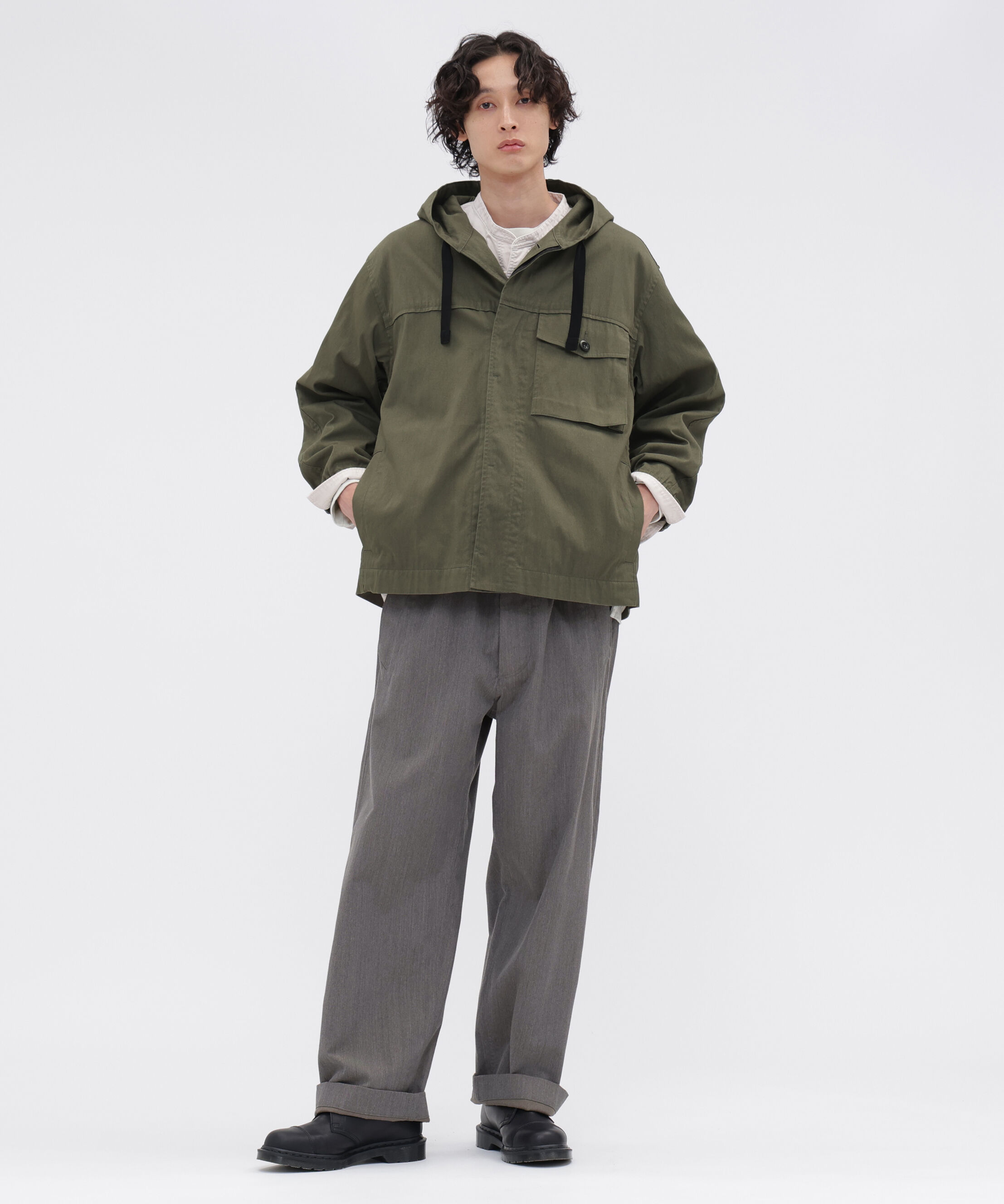 MHL.「WOOL COTTON TWILL TROUSERS」|その他|GREY