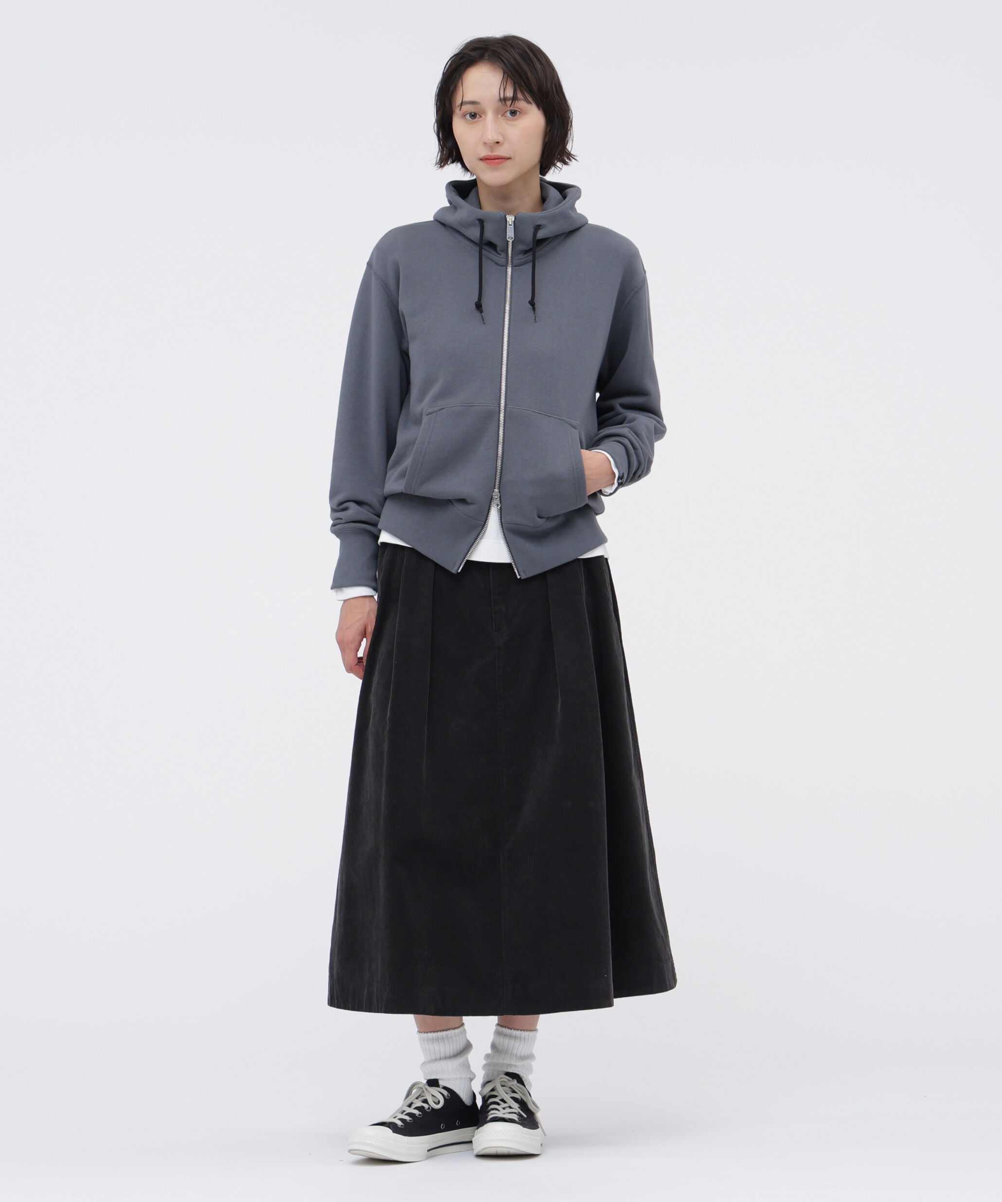 MHL.「LIGHT LOOPBACK COTTON ZIP HOODY」|Tシャツ・カットソー|