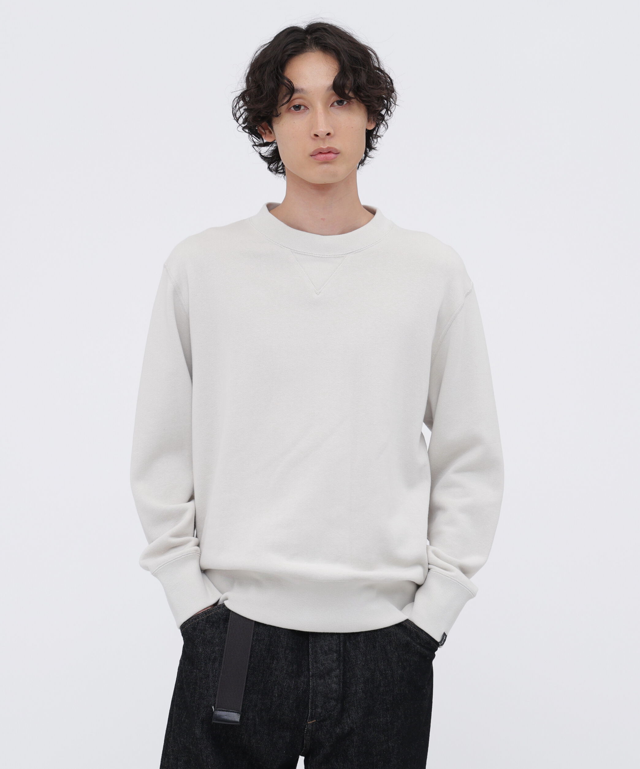 MHL.「LIGHT LOOPBACK COTTON CREW NECK」|Tシャツ・カットソー|IVORY1