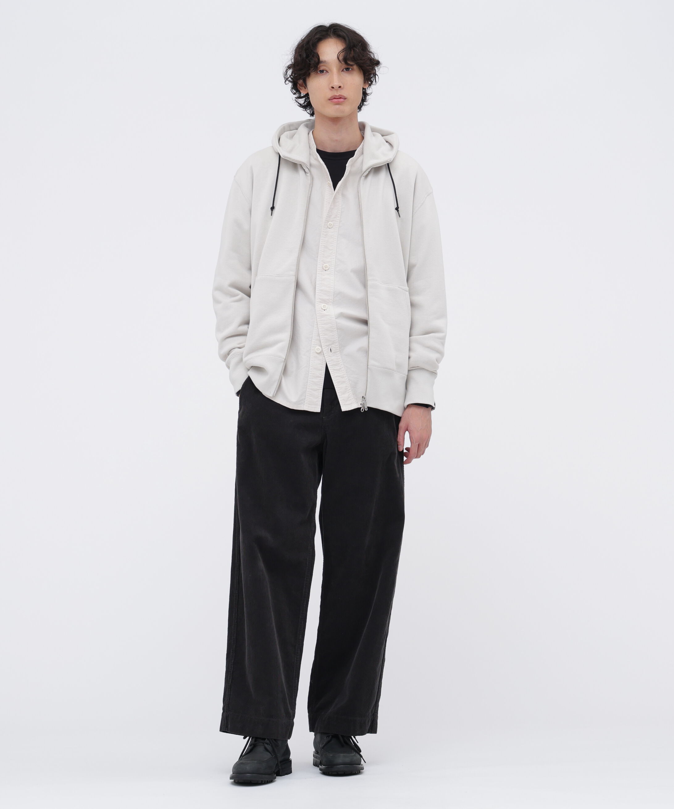 MHL.「LIGHT LOOPBACK COTTON ZIP HOODY」|Tシャツ・カットソー|