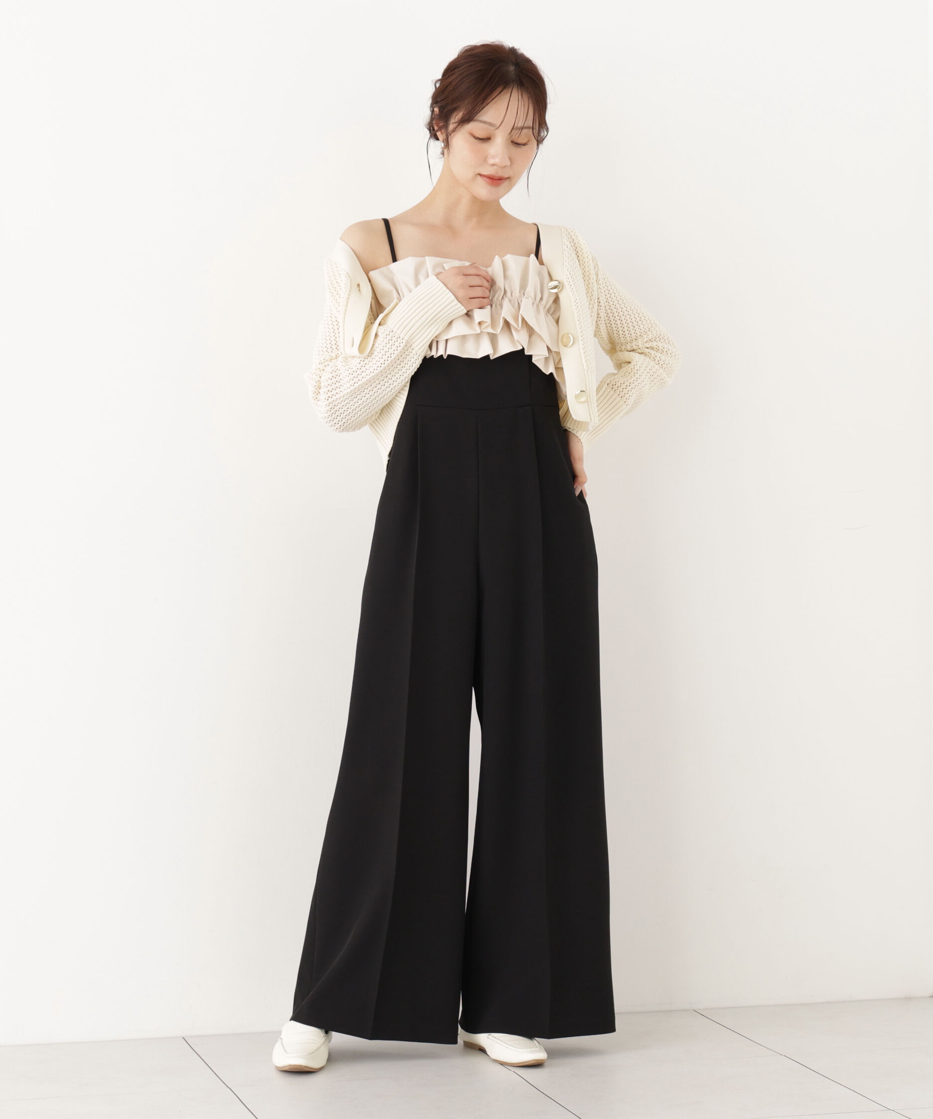 PROPORTION BODY DRESSING「フリルカラーオールインワン 26AW」|ワンピース|