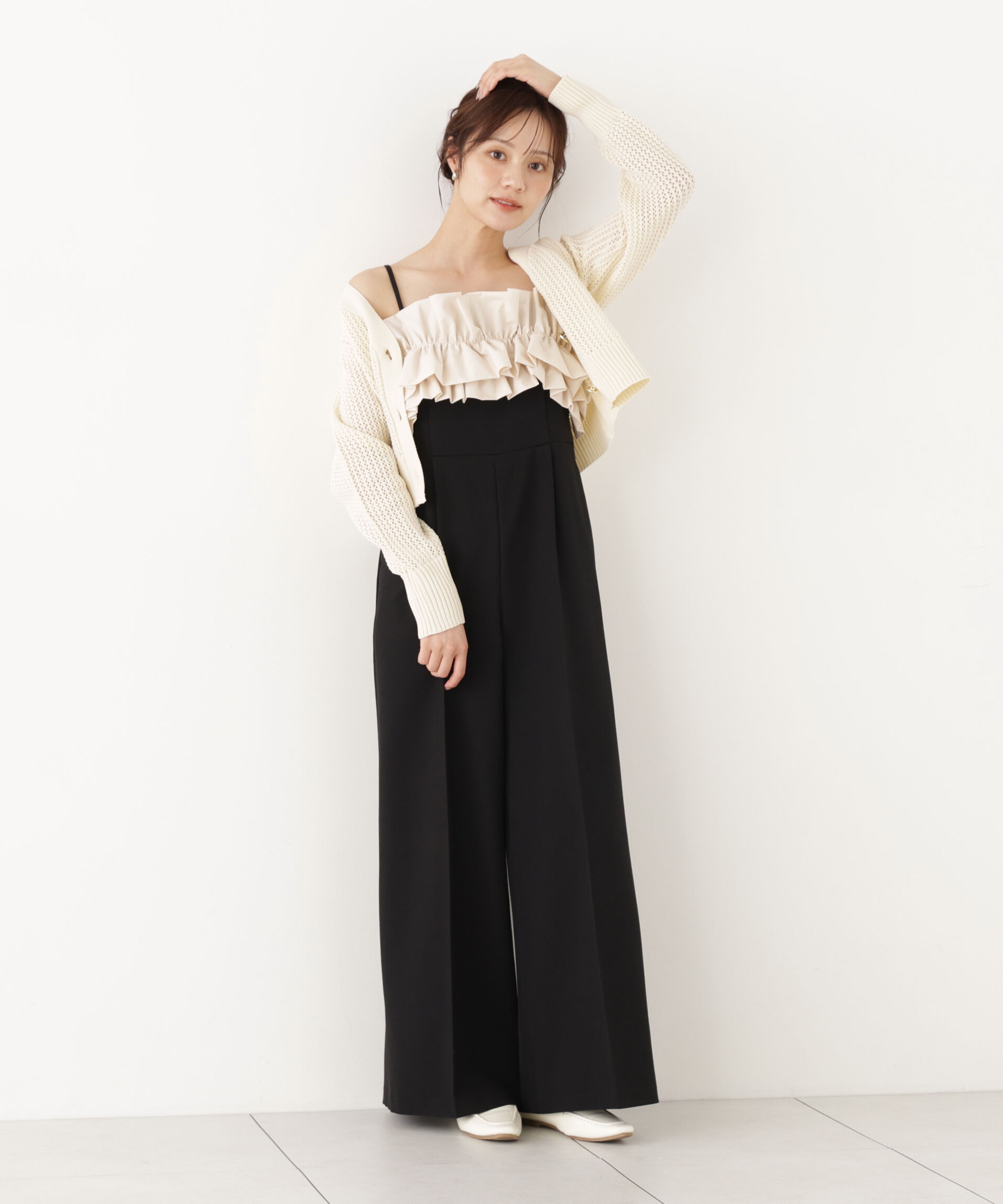 PROPORTION BODY DRESSING「フリルカラーオールインワン 26AW」|ワンピース|