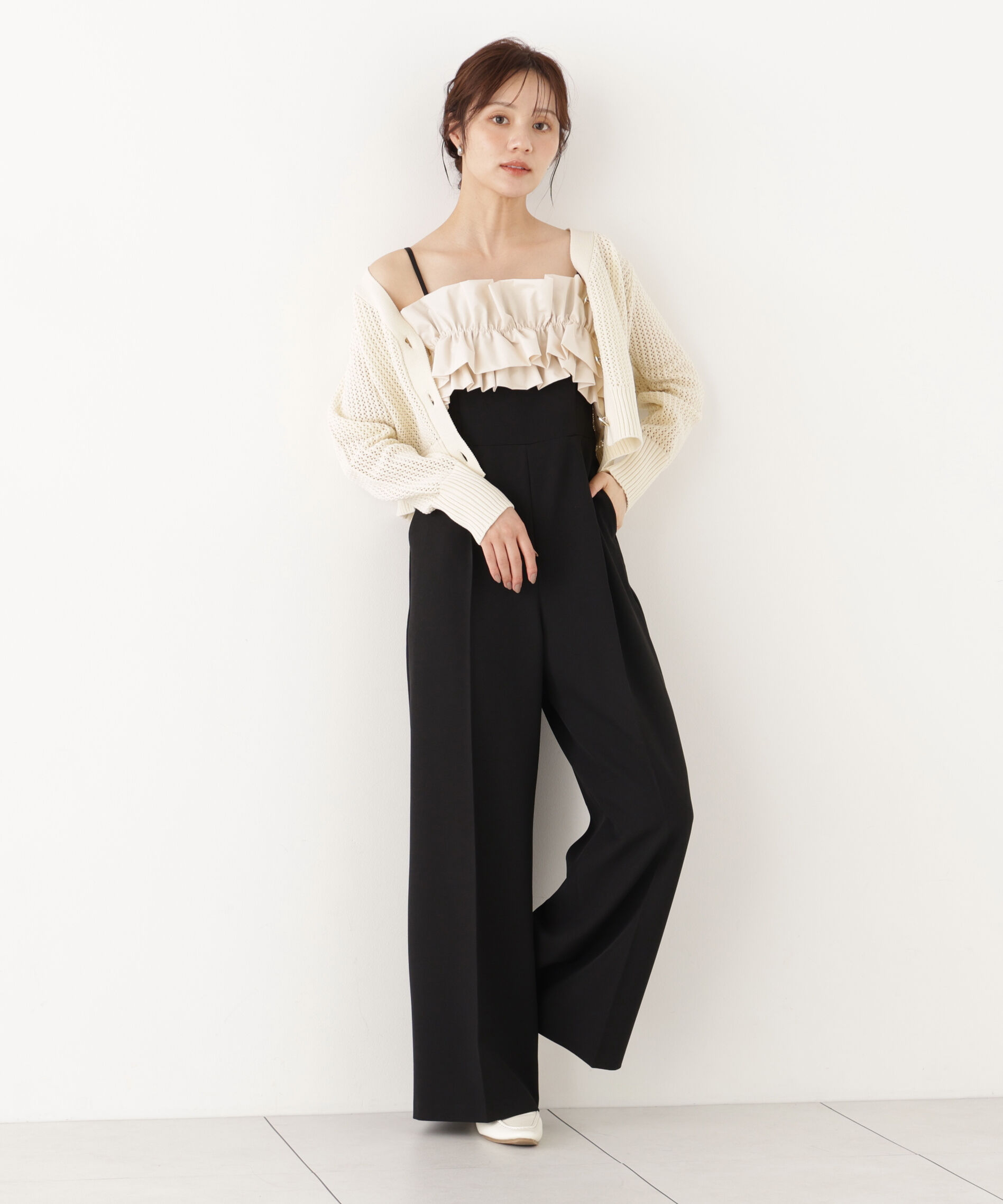 PROPORTION BODY DRESSING「フリルカラーオールインワン 26AW」|ワンピース|
