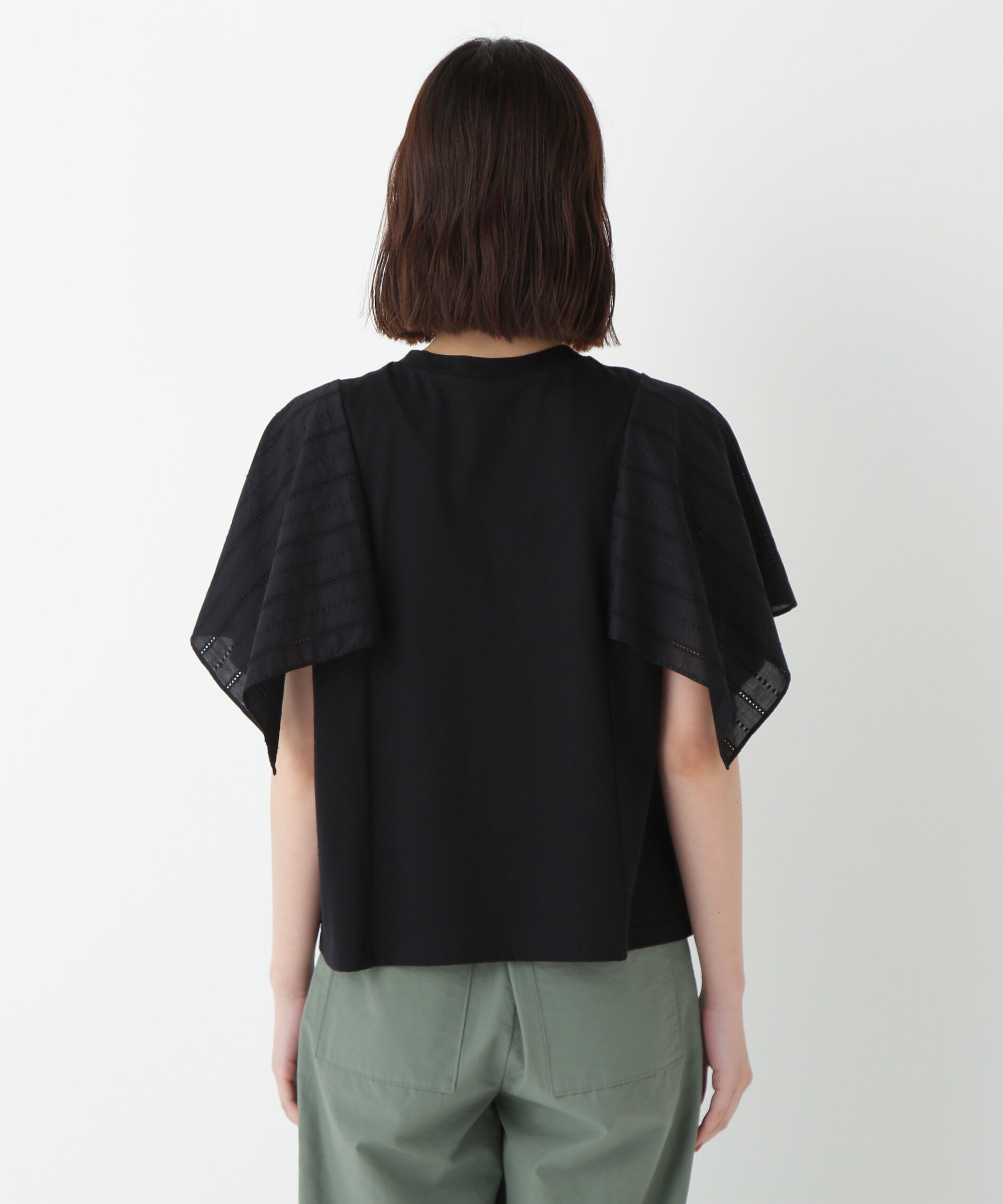  「◆コットンローンレースドッキングプルオーバー」|Tシャツ・カットソー|