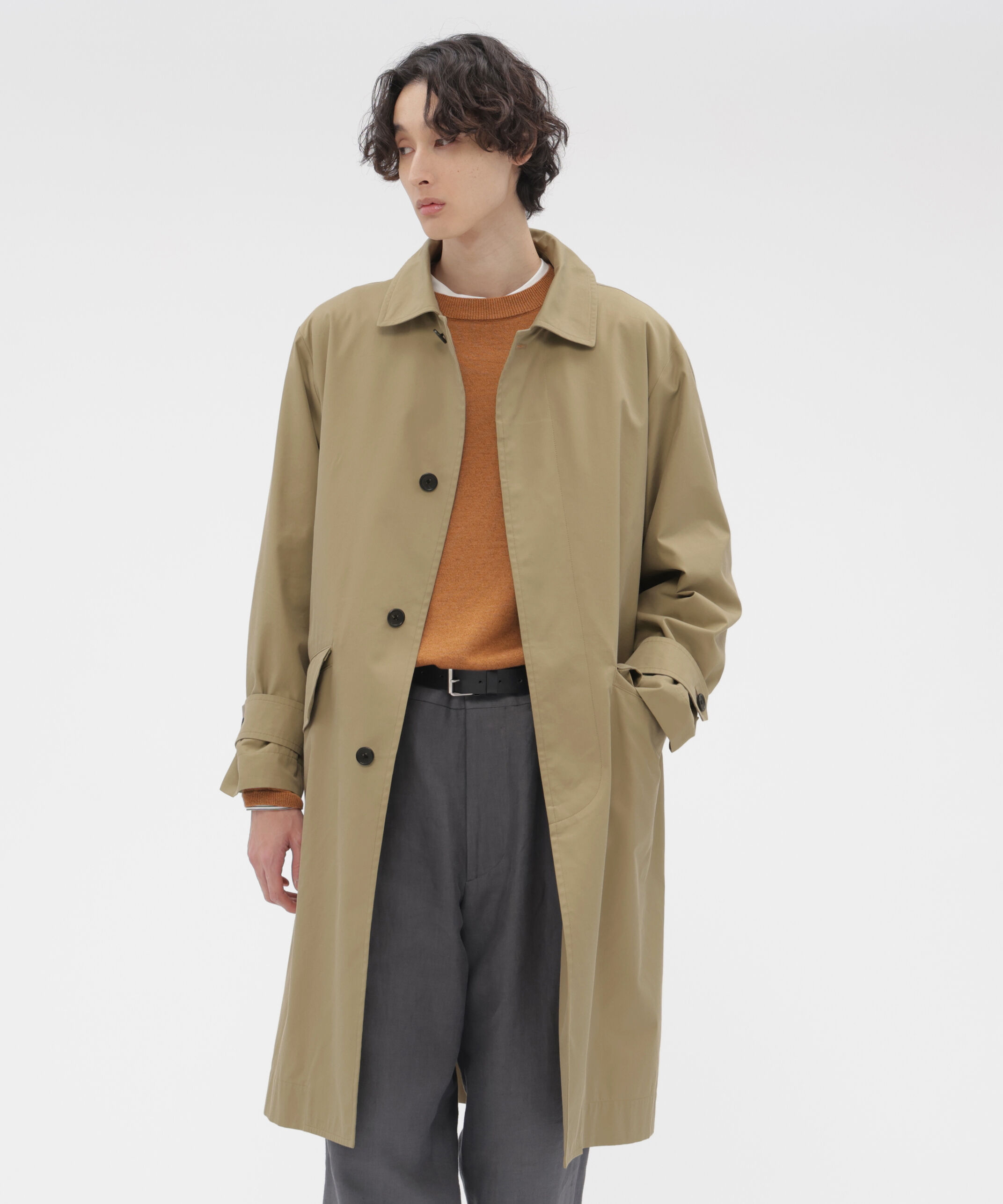 MARGARET HOWELL「COTTON NYLON GABARDINE COAT」|その他|BEIGE