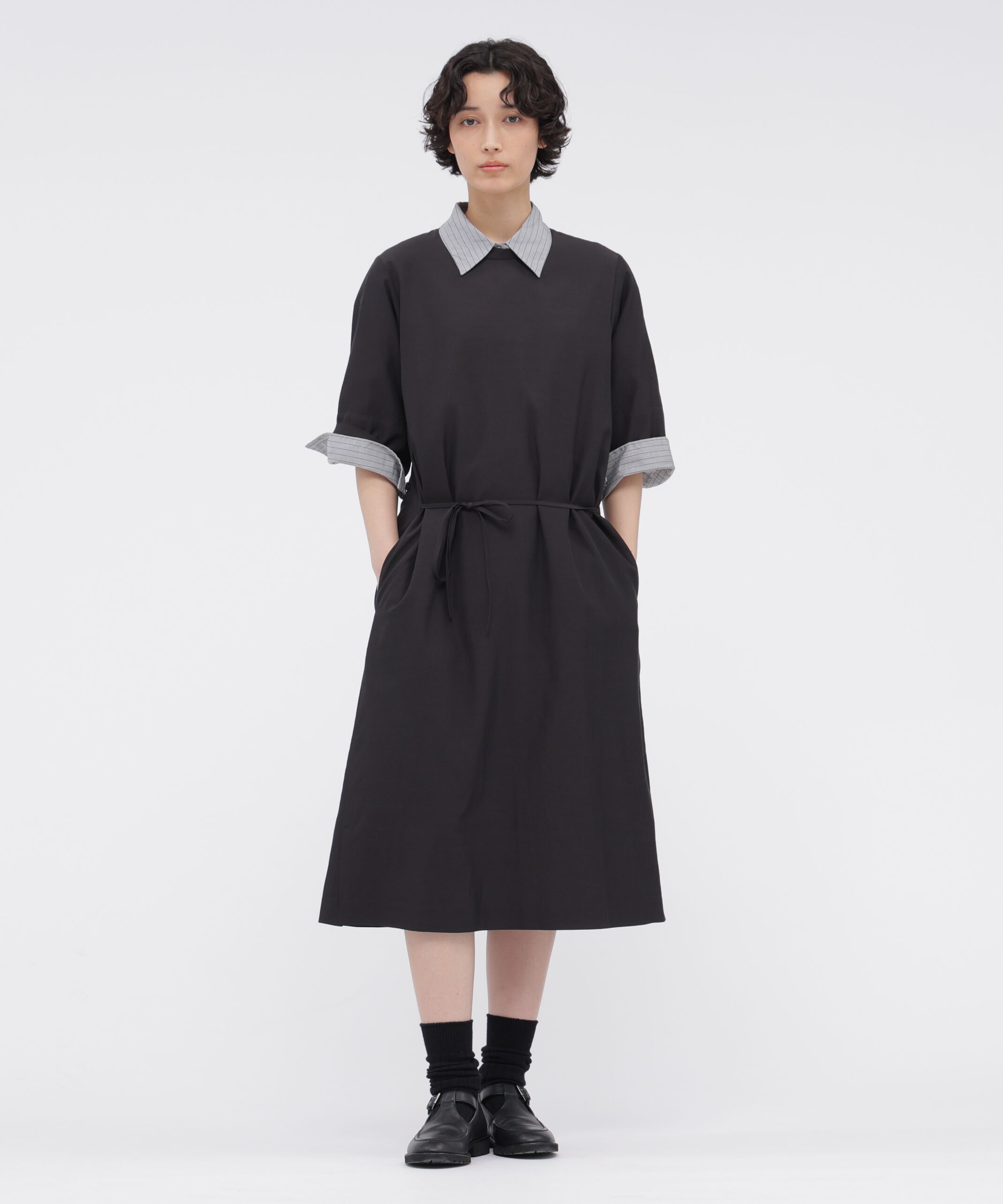  「FLUID COTTON BLEND DRESS」|ワンピース|
