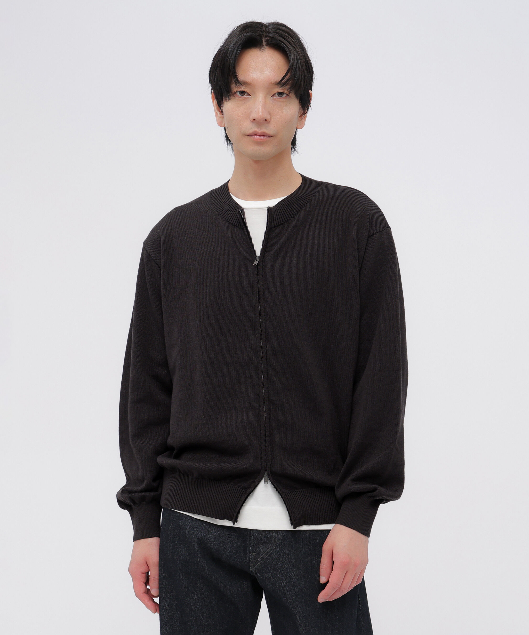 MARGARET HOWELL「MERINO COTTON LOOPBACK KNITWEAR」|ニット・セーター|DARK CHARCOAL4