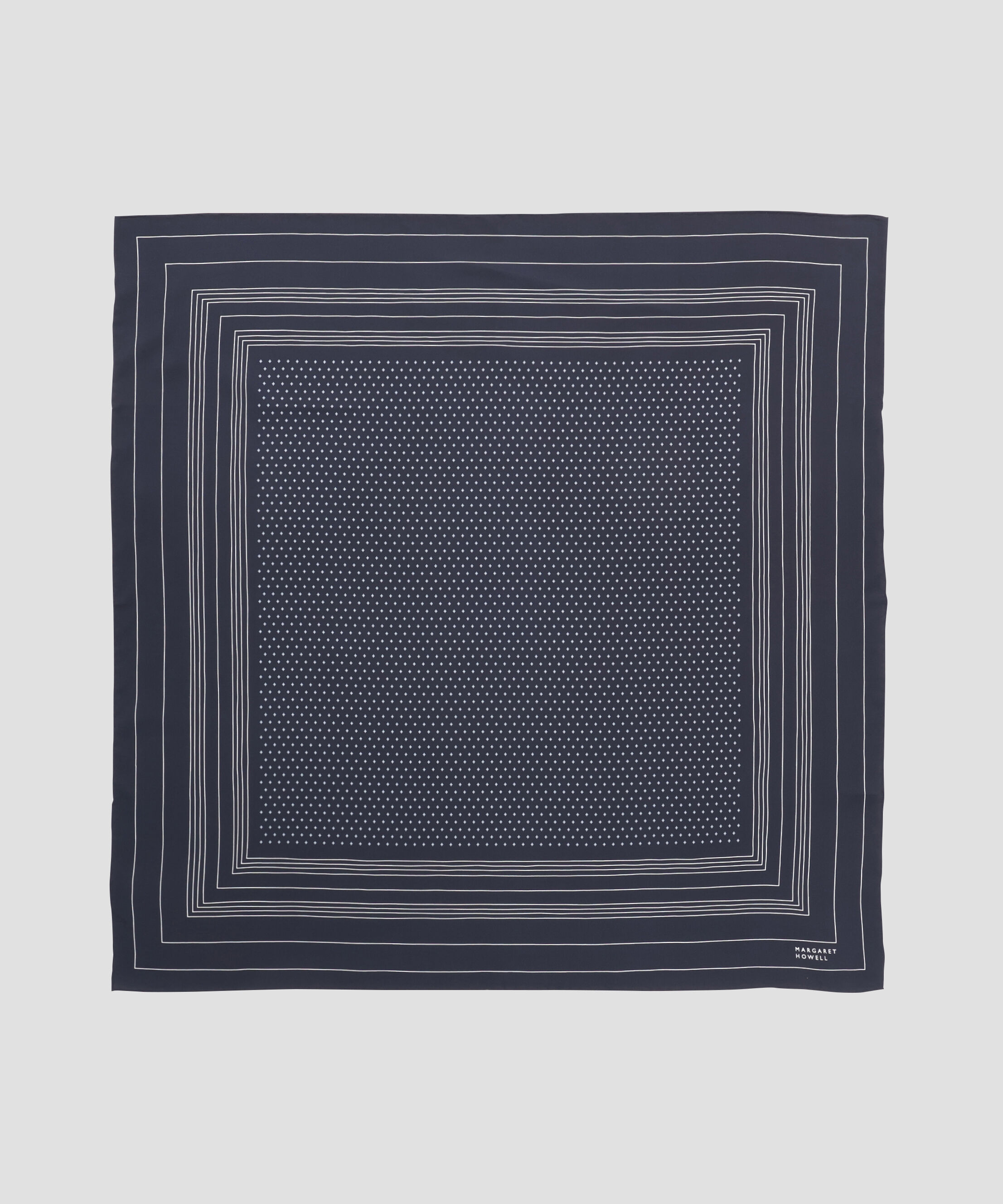  「IRREGULAR BORDER SCARF SILK」|バンダナ・スカーフ|