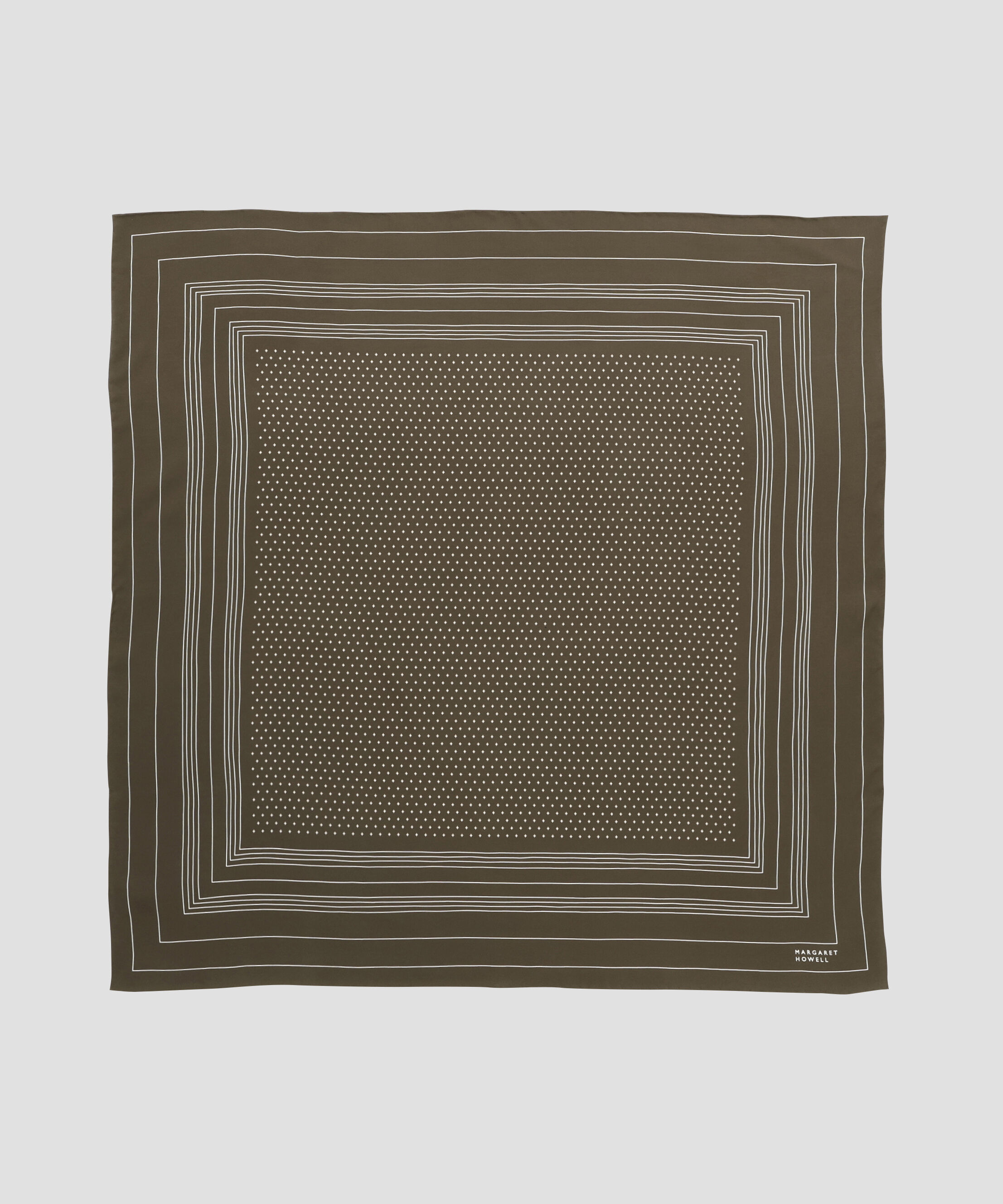  「IRREGULAR BORDER SCARF SILK」|バンダナ・スカーフ|